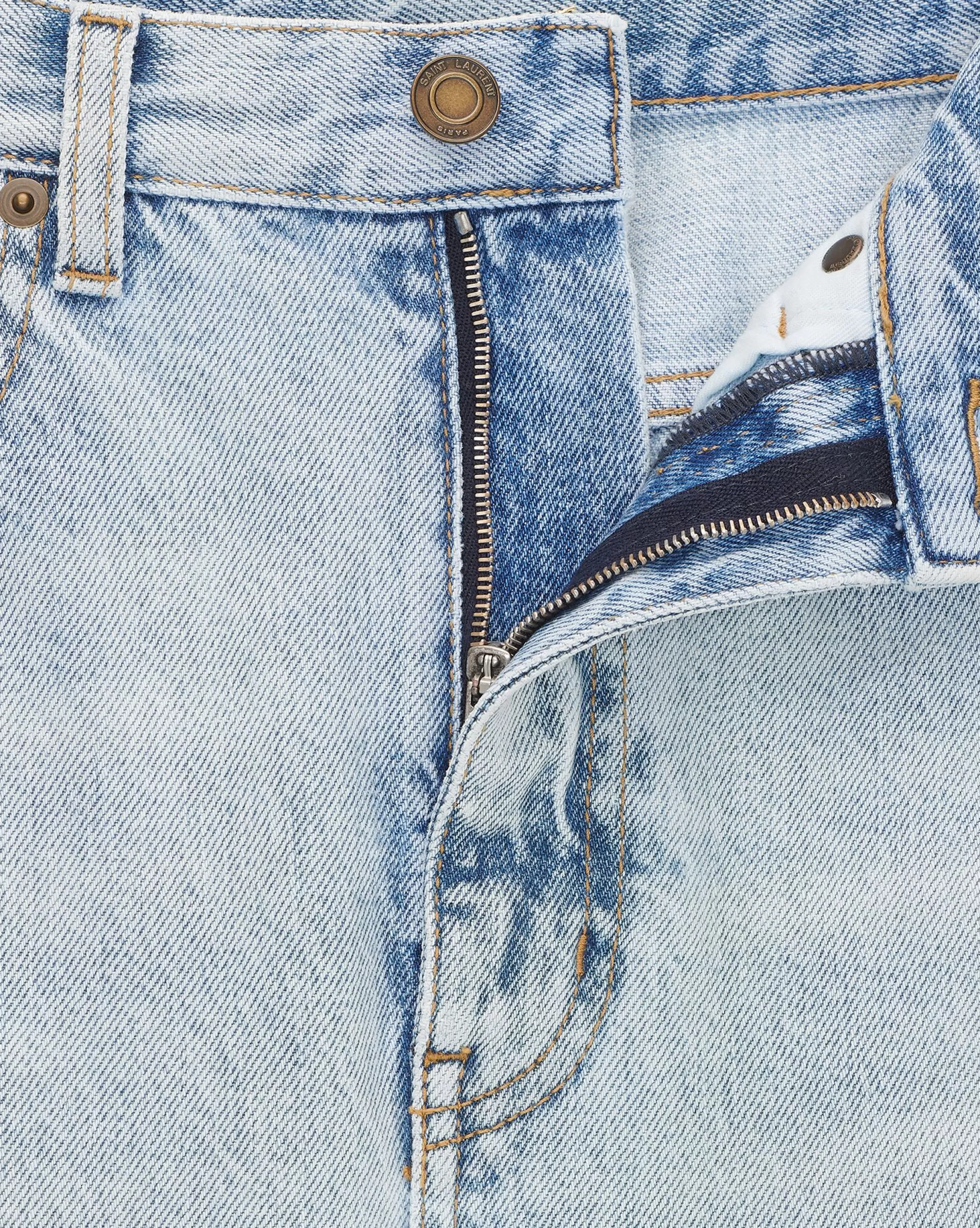 Women Saint Laurent Denim^80's Cropped Jeans In Denim | | YSL.com
