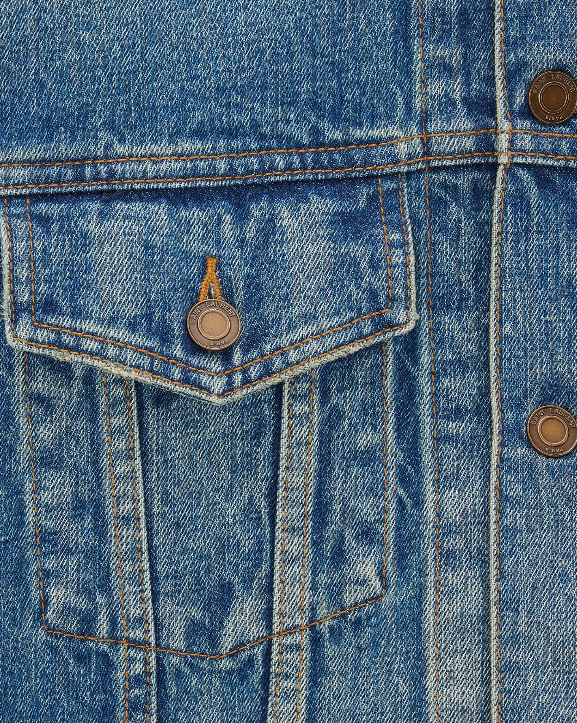 Women Saint Laurent Denim^80's Jacket In Vintage Blue Denim | | YSL.com