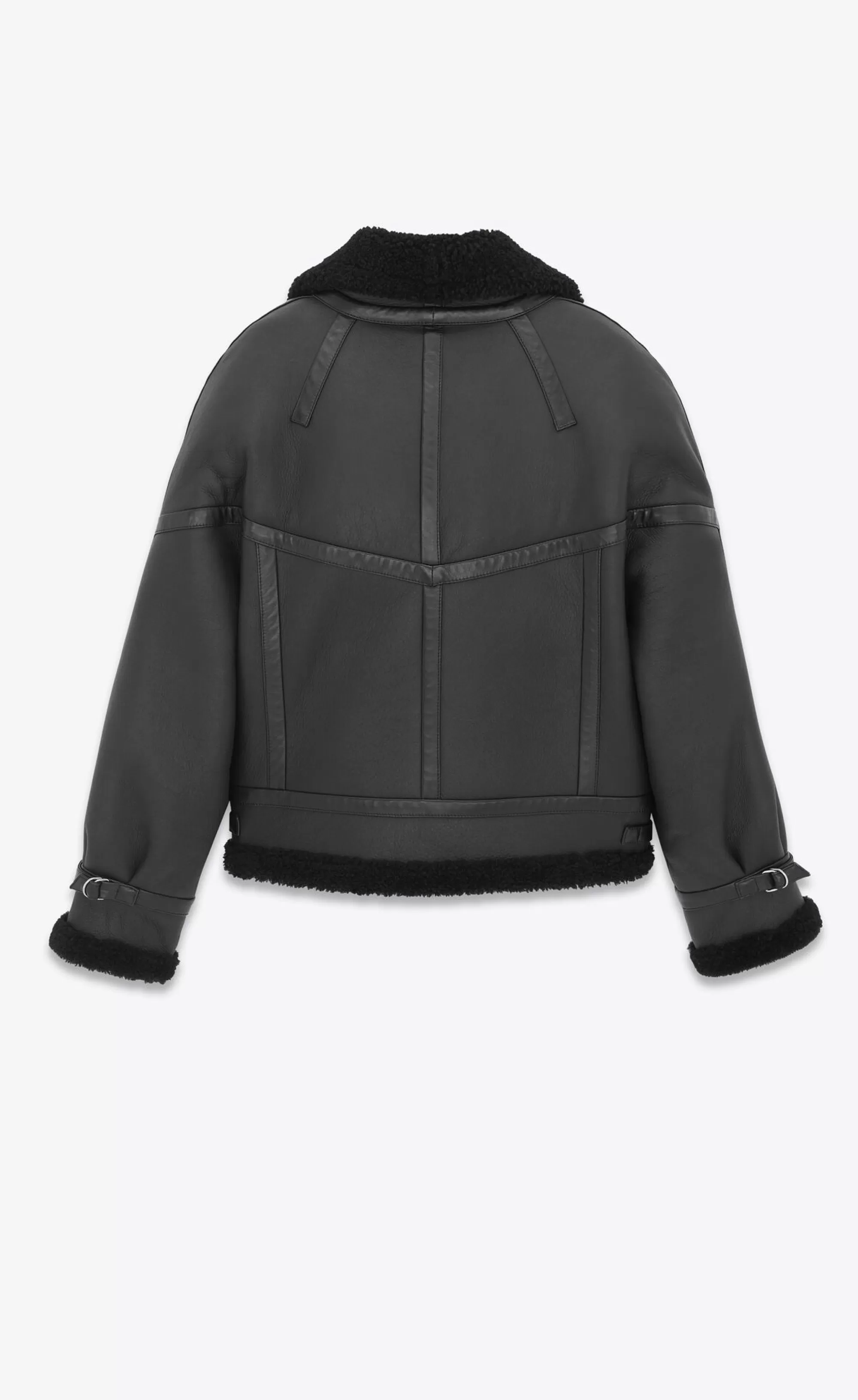 Women Saint Laurent Coats and Outerwear^Aviator Jacket In Lambskin And Shearling | | YSL.com