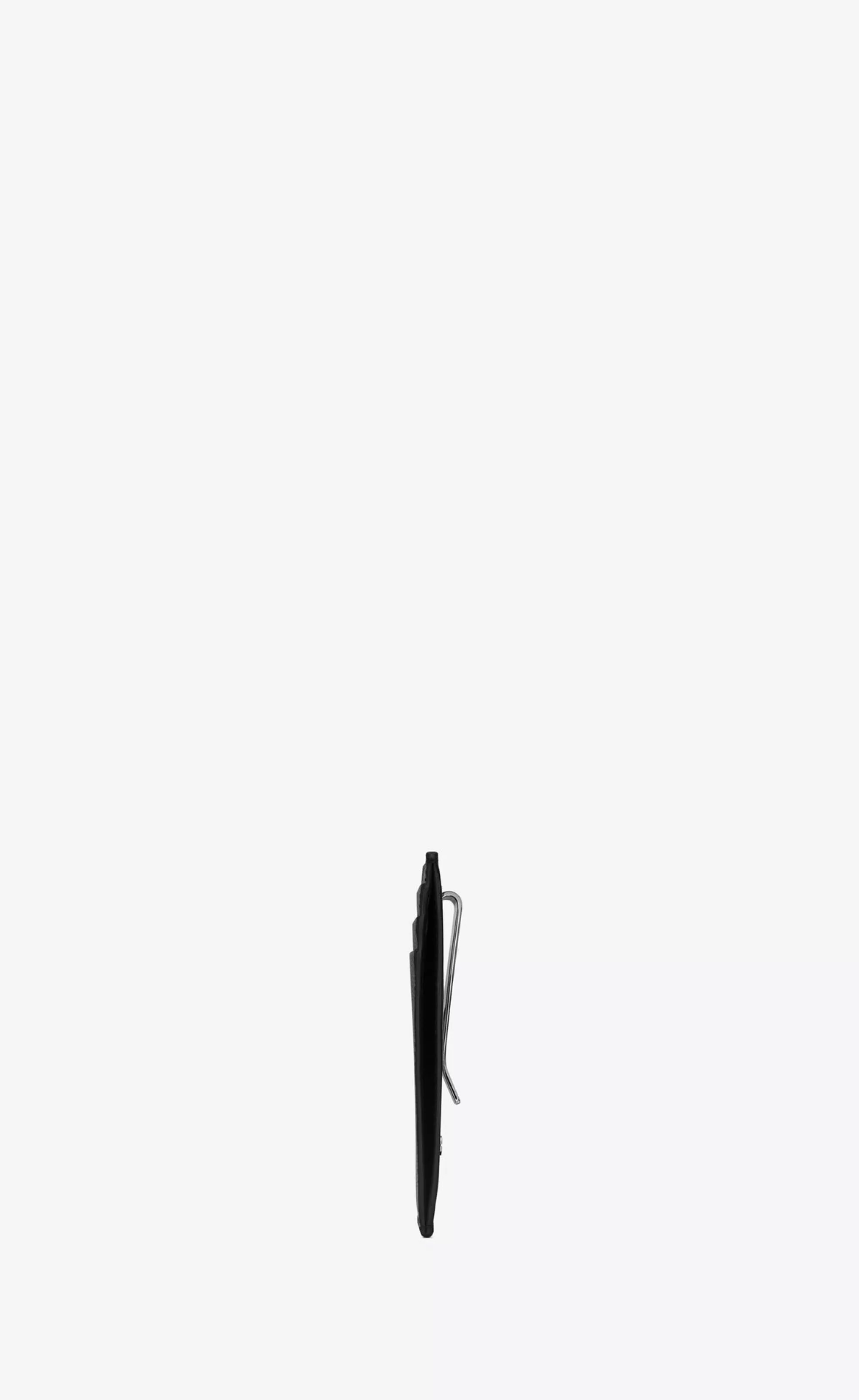 Saint Laurent CARD CASES^Bill Clip With Card Case In Grain De Poudre Embossed Leather | | YSL.com