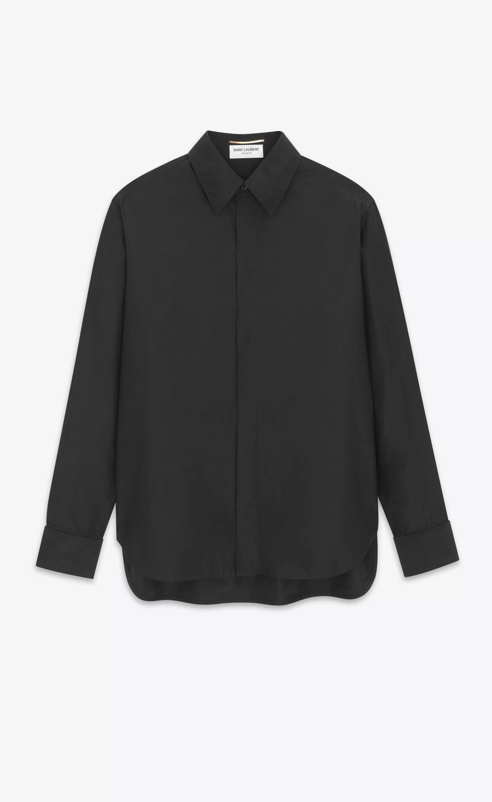 Women Saint Laurent SHIRTS AND TOPS^Boyfriend Shirt In Cotton And Silk Taffeta | | YSL.com