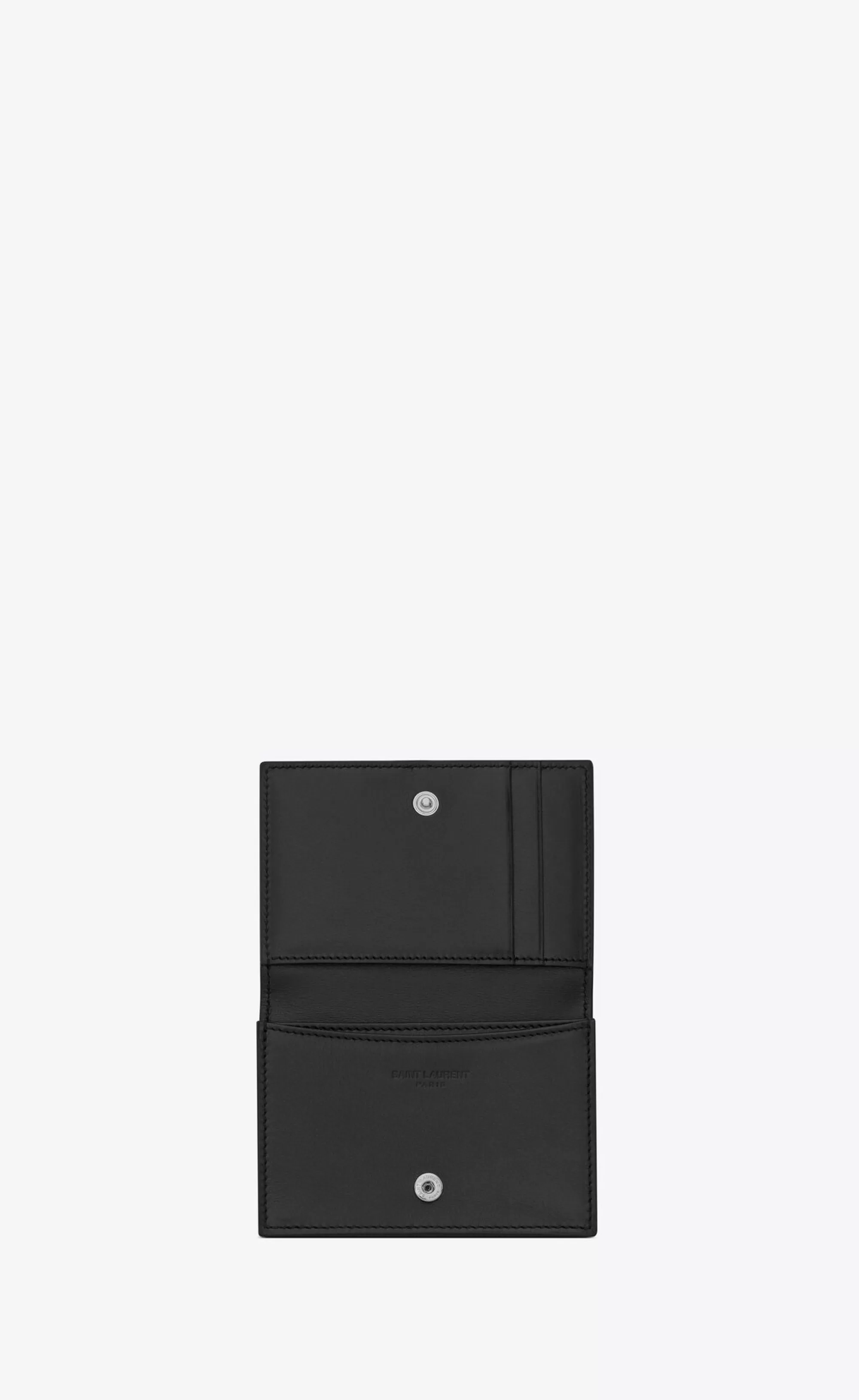 Saint Laurent CARD CASES^Business Card Holder With Flap In Smooth Leather | | YSL.com