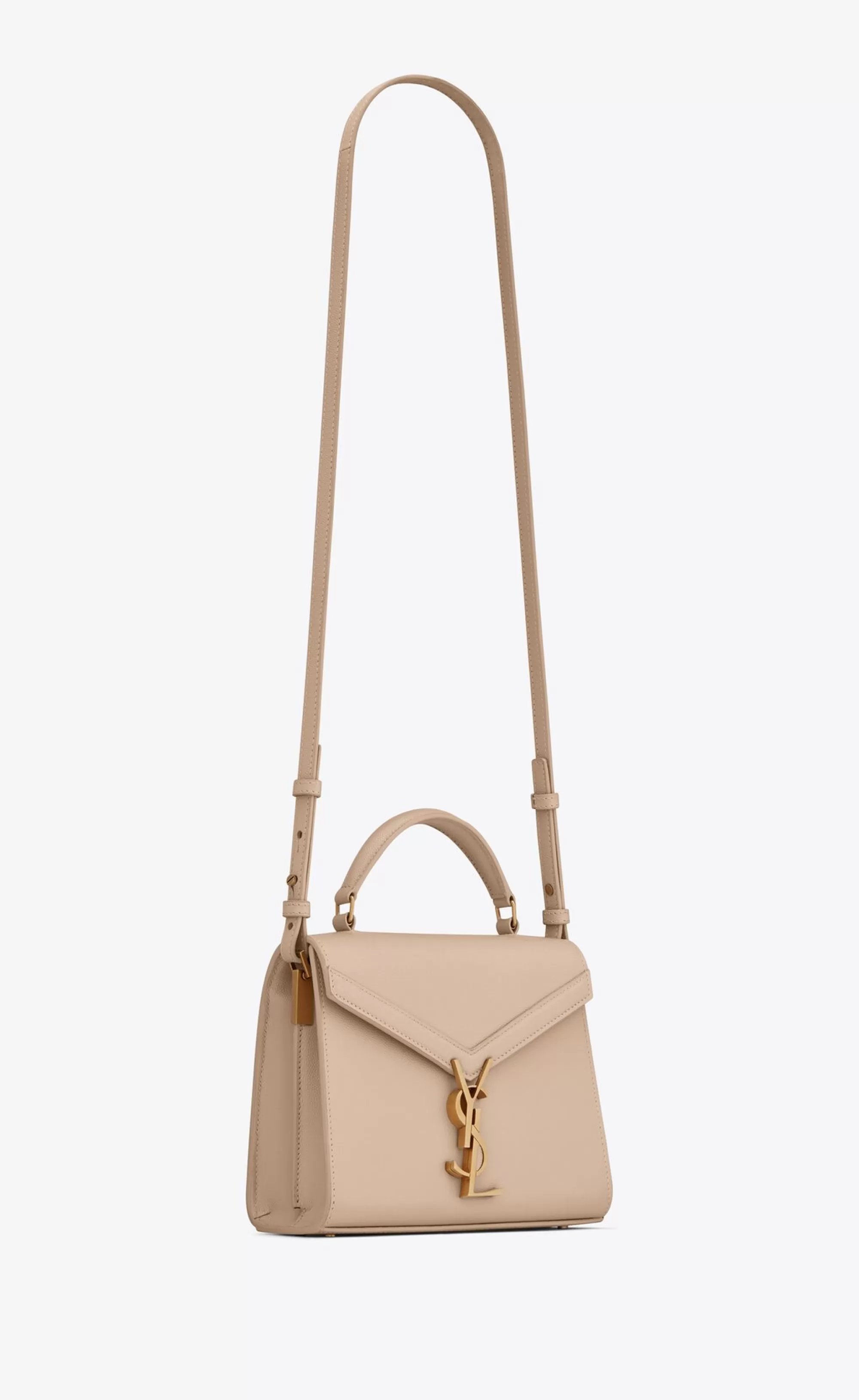 Women Saint Laurent TOP HANDLES^CASSANDRA Mini Top Handle Bag In Grain De Poudre Embossed Leather | | YSL.com