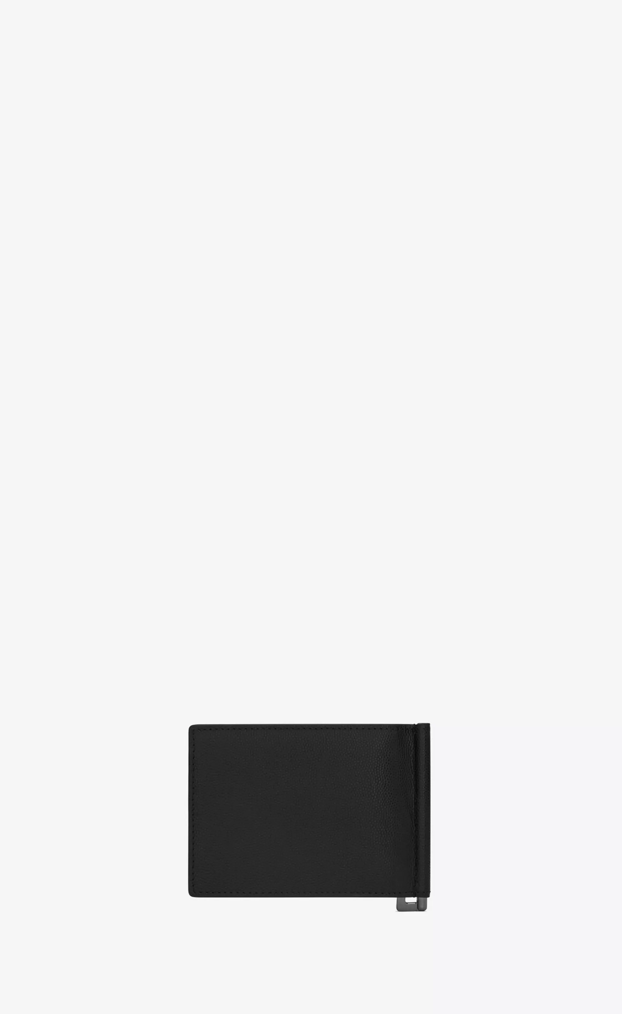 Saint Laurent WALLETS^CASSANDRE Bill Clip Wallet In Grain De Poudre Embossed Leather | | YSL.com