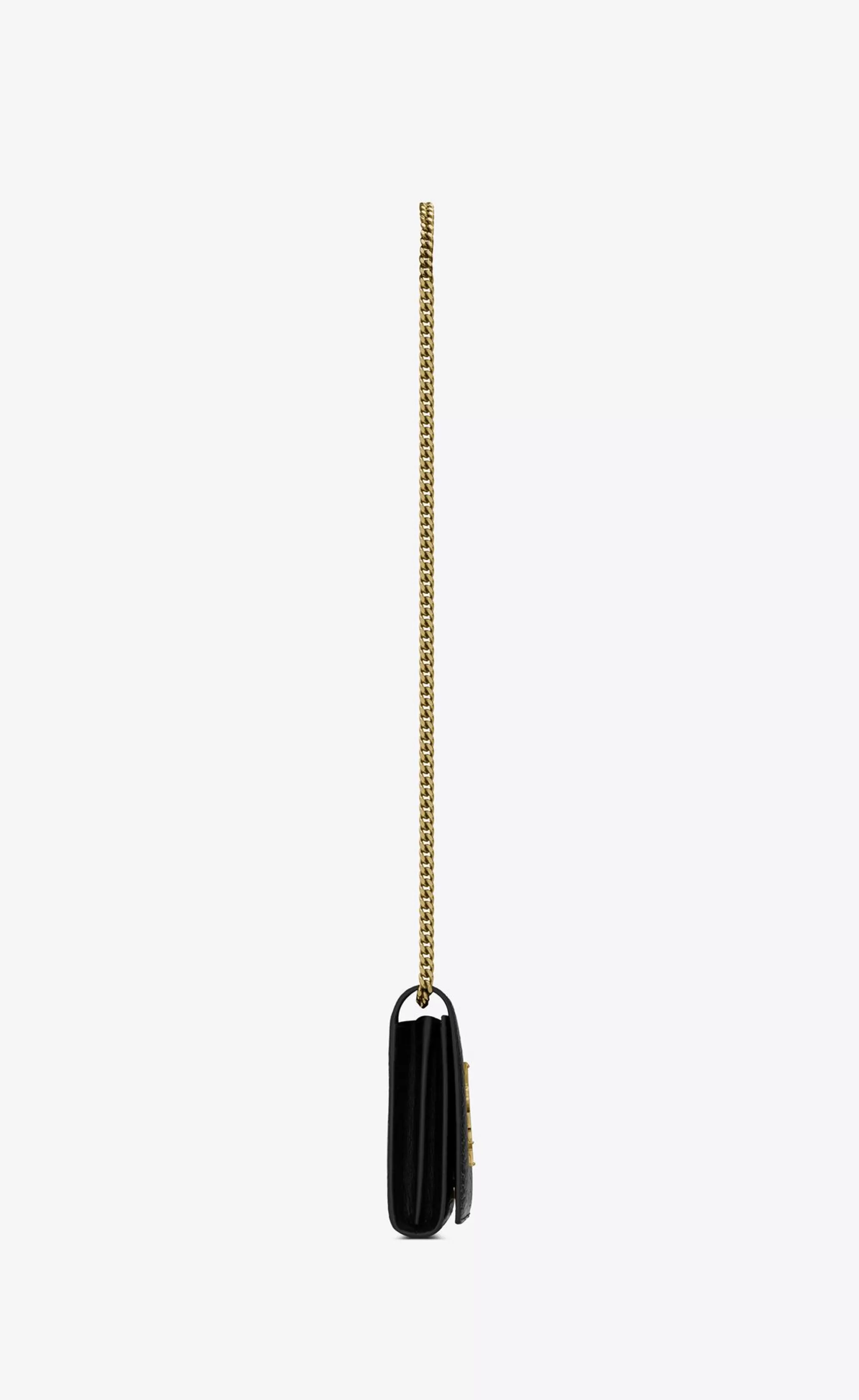 Women Saint Laurent CHAIN WALLETS^CASSANDRE Chain Wallet In Crocodile-embossed Shiny Leather | | YSL.com