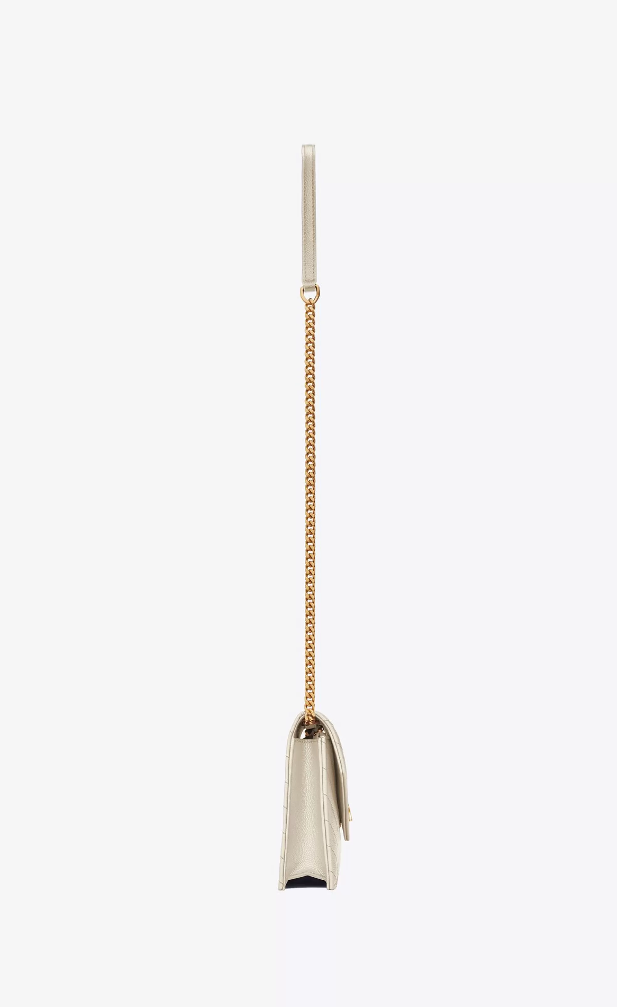 Women Saint Laurent CHAIN WALLETS | MINI BAGS^CASSANDRE ENVELOPE CHAIN WALLET IN GRAIN DE POUDRE LEATHER | | YSL.com