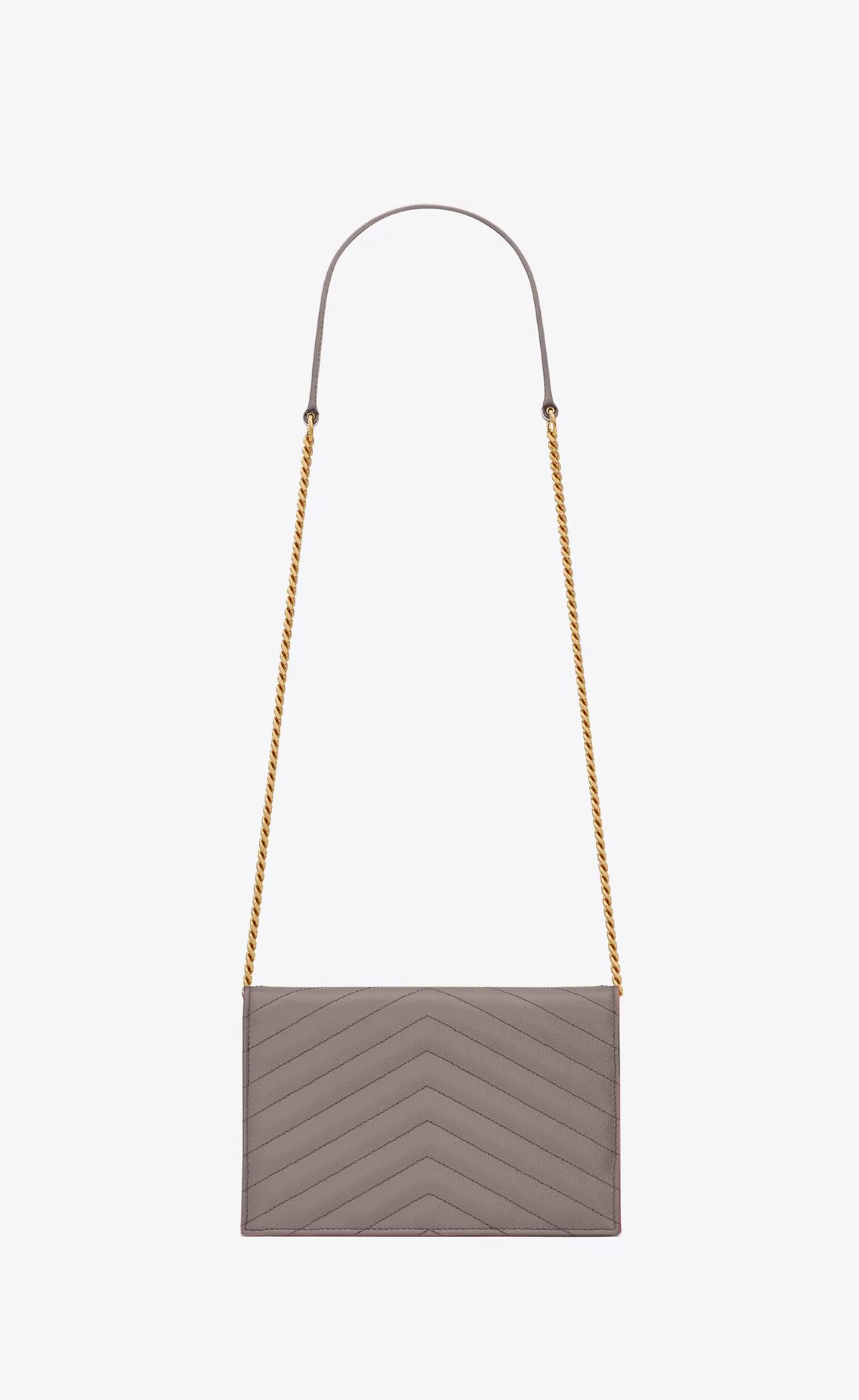 Women Saint Laurent CHAIN WALLETS | CHAIN WALLETS^CASSANDRE ENVELOPE CHAIN WALLET IN GRAIN DE POUDRE LEATHER | | YSL.com