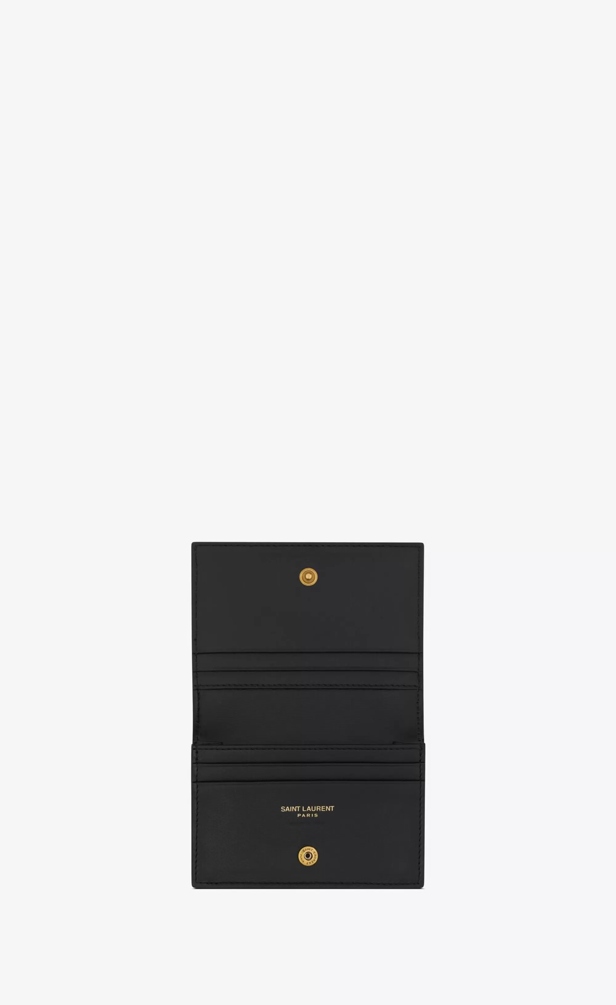 Women Saint Laurent CARD CASES^CASSANDRE Flap Card Case In Shiny Leather | | YSL.com