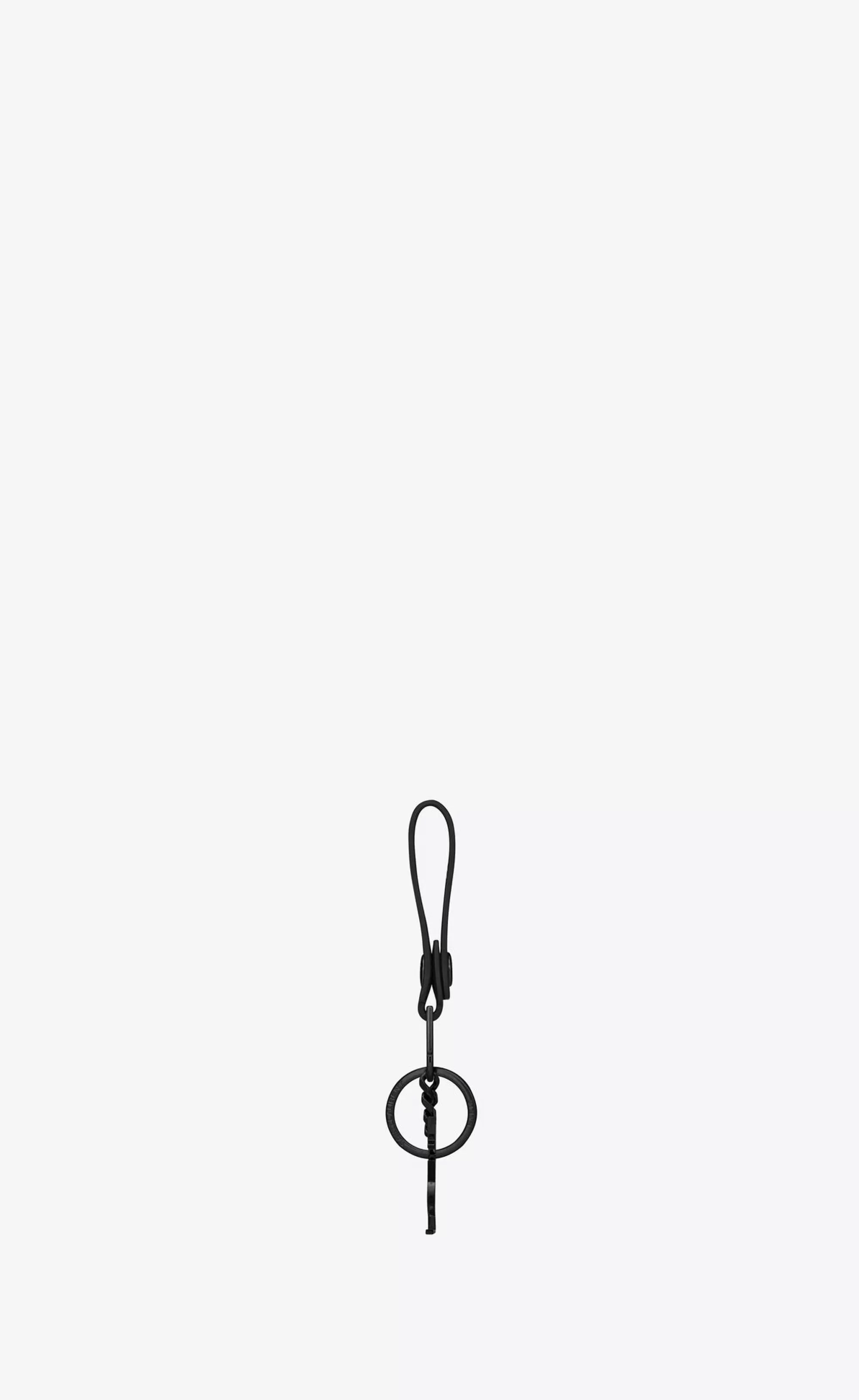 Saint Laurent OTHER ACCESSORIES^CASSANDRE KEY RING IN GRAIN DE POUDRE EMBOSSED LEATHER | | YSL.com