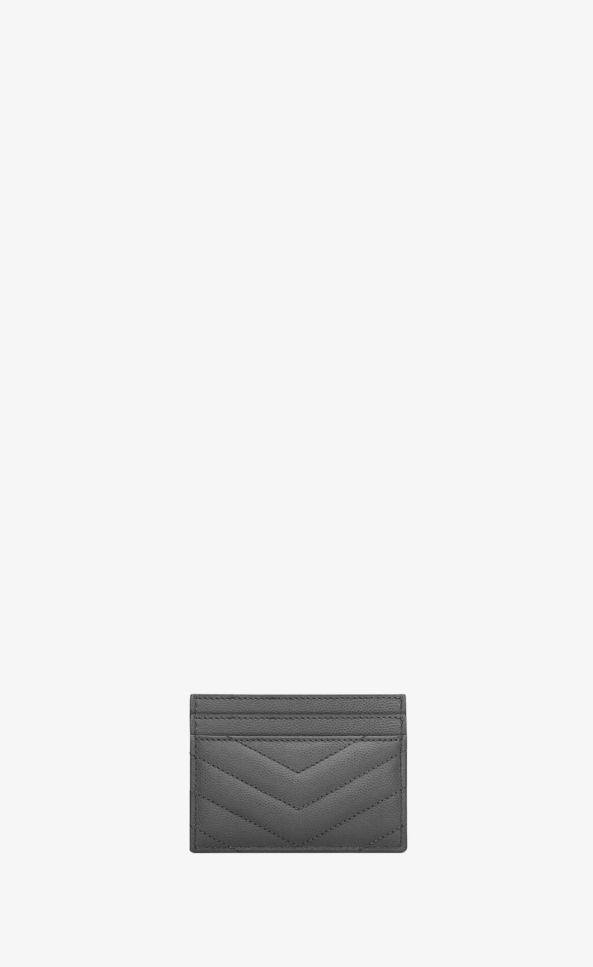 Women Saint Laurent CARD CASES^CASSANDRE MATELASSÉ CARD CASE IN GRAIN DE POUDRE EMBOSSED LEATHER