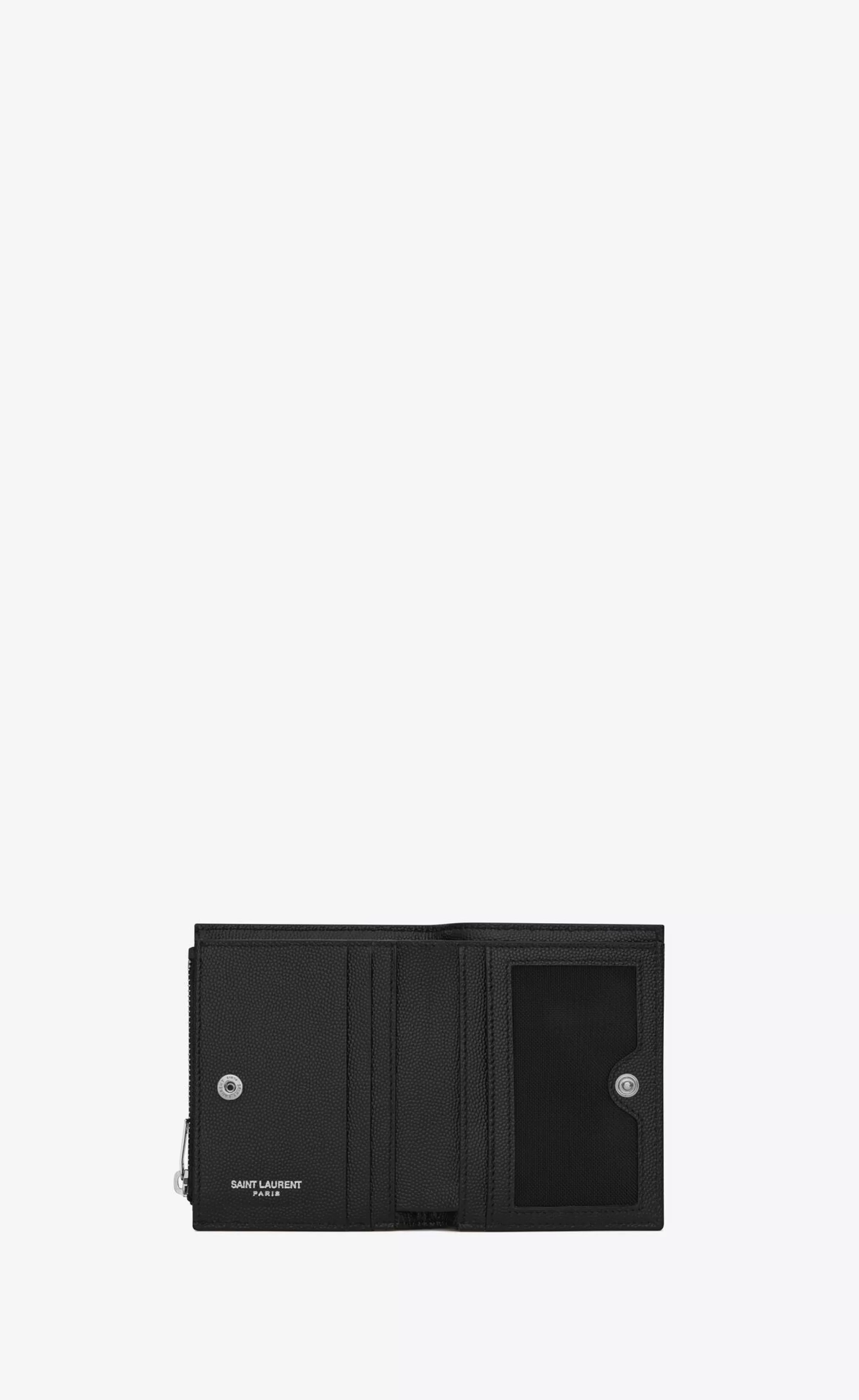Women Saint Laurent WALLETS^CASSANDRE MATELASSÉ Bi-fold Wallet In Grain De Poudre Embossed Leather | | YSL.com