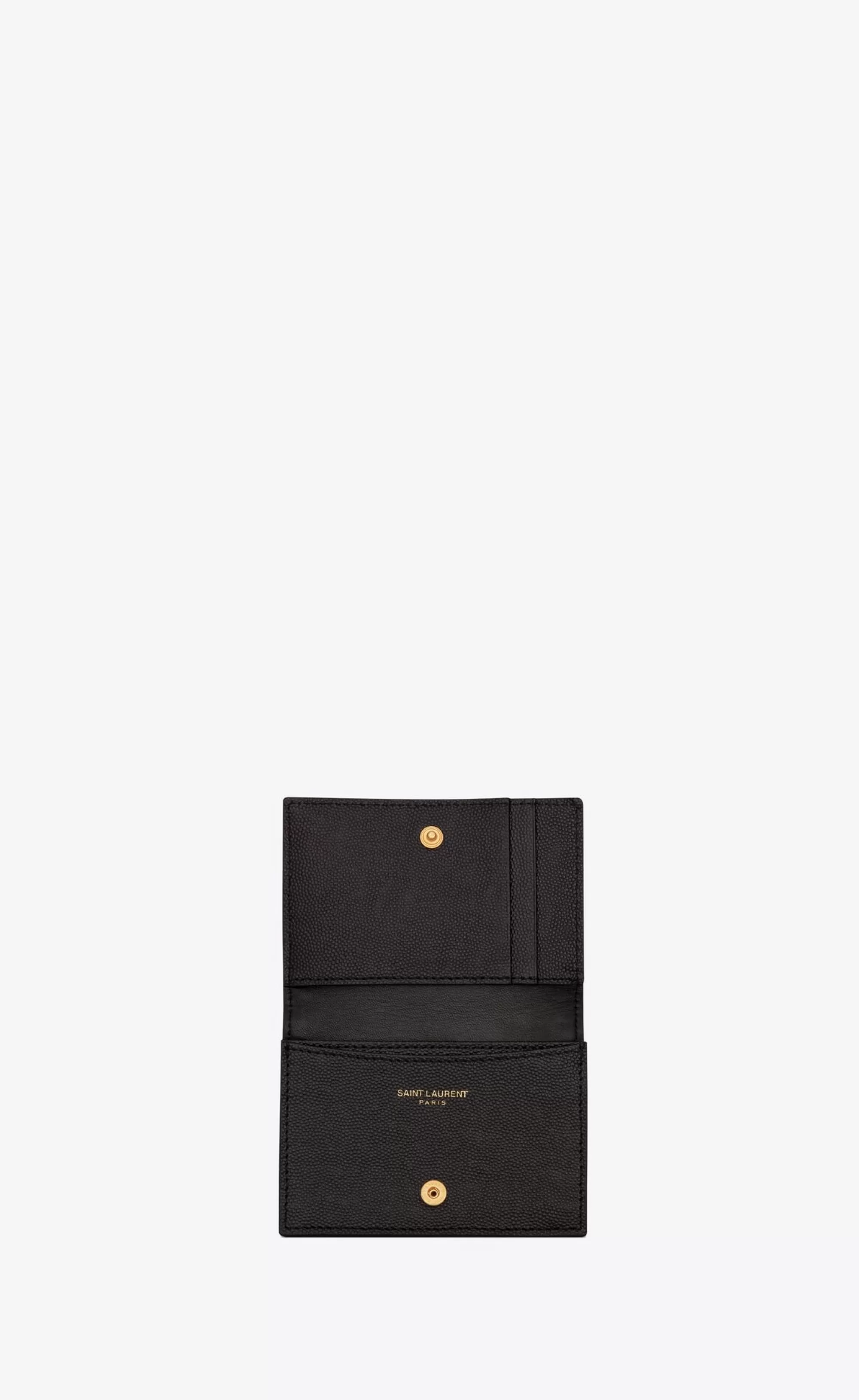 Women Saint Laurent CARD CASES^CASSANDRE MATELASSÉ Business Card Case In Grain De Poudre Embossed Leather | | YSL.com