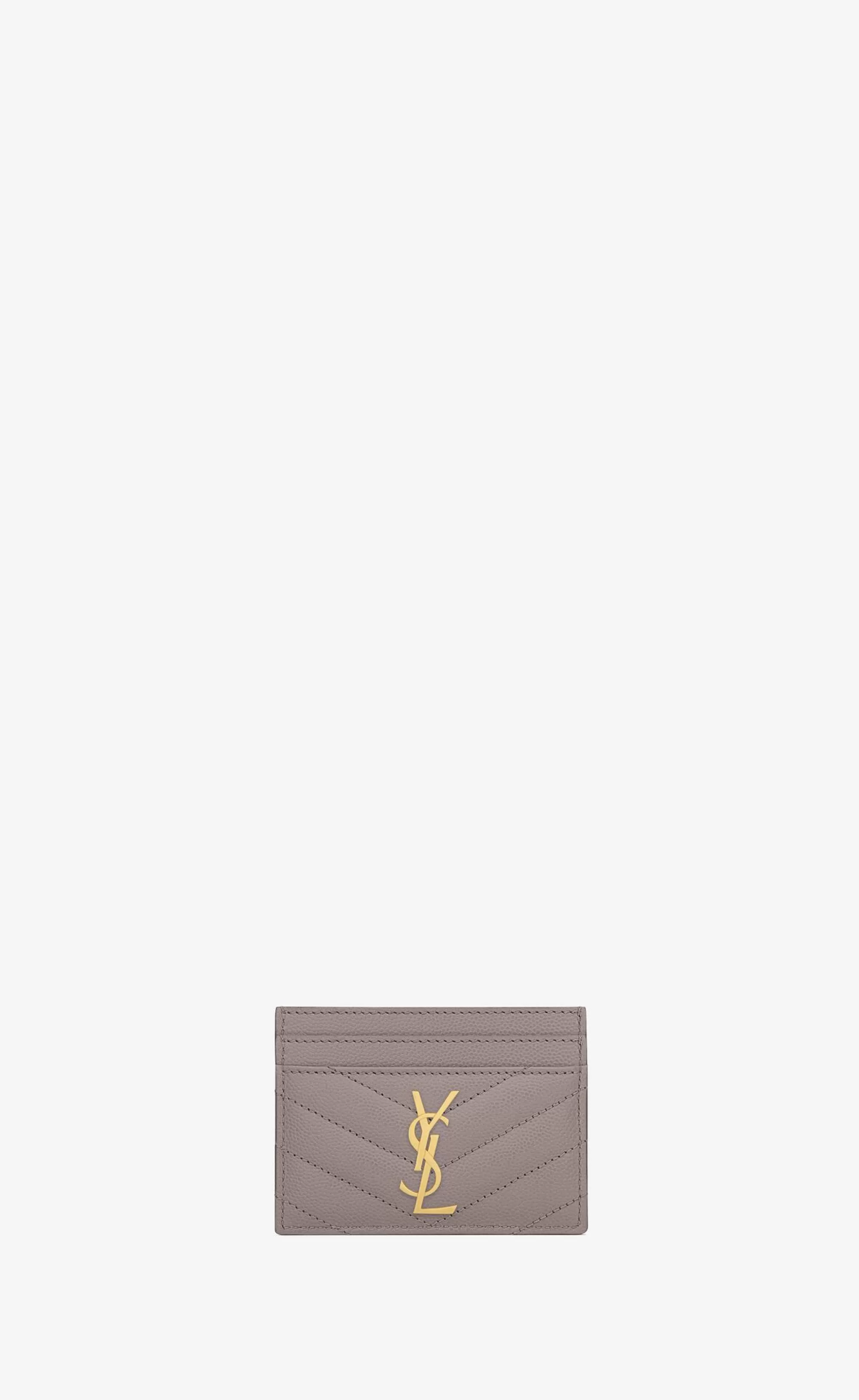 Women Saint Laurent CARD CASES^CASSANDRE MATELASSÉ Card Case In Grain De Poudre Embossed Leather | | YSL.com