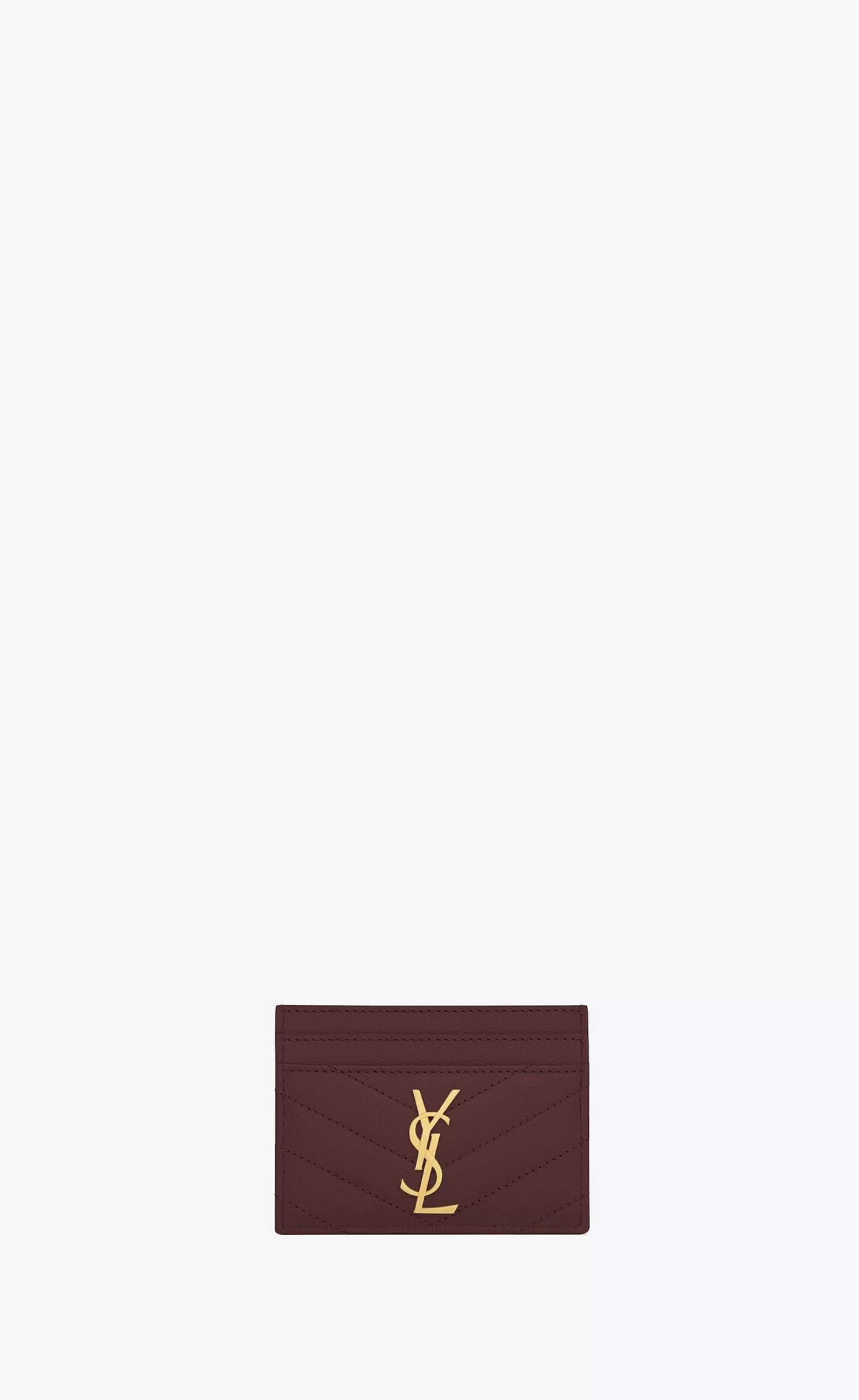 Women Saint Laurent CARD CASES^CASSANDRE MATELASSÉ Card Case In Grain De Poudre Embossed Leather | | YSL.com