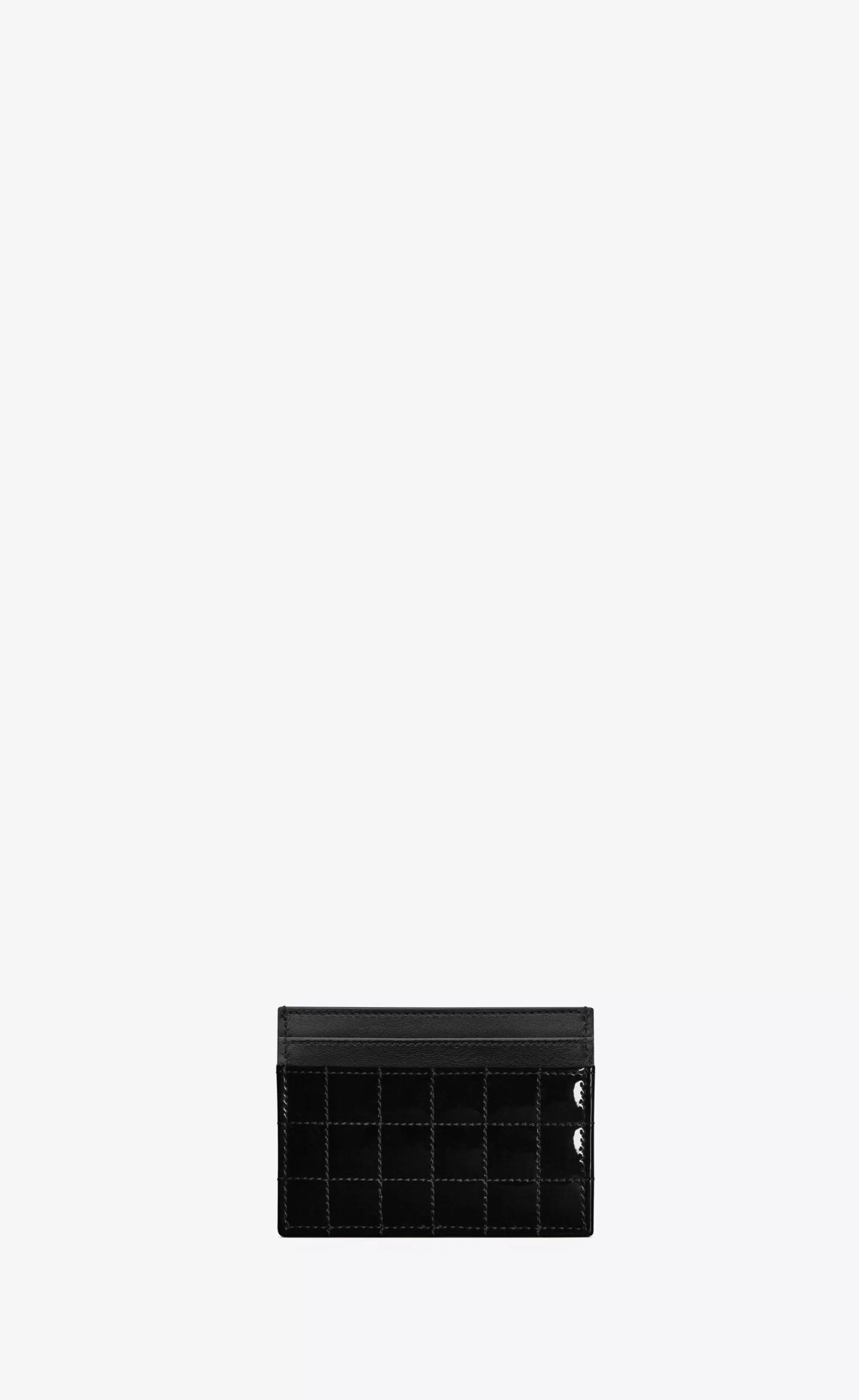 Women Saint Laurent CARD CASES^CASSANDRE MATELASSÉ CARRÉ Card Case In Patent Leather | | YSL.com