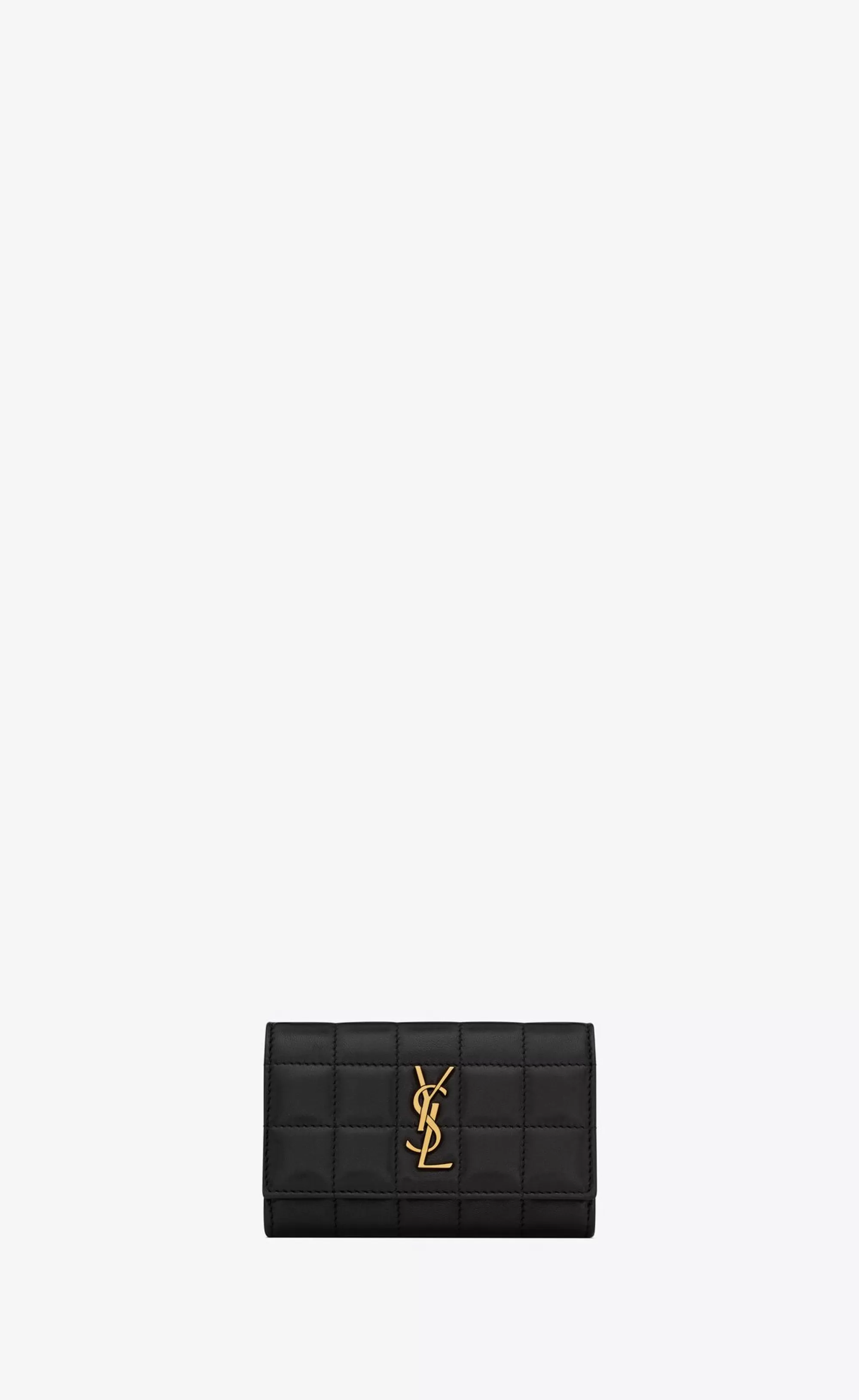 Women Saint Laurent CARD CASES^CASSANDRE MATELASSÉ CARRÉ Compact Card Case In Lambskin | | YSL.com