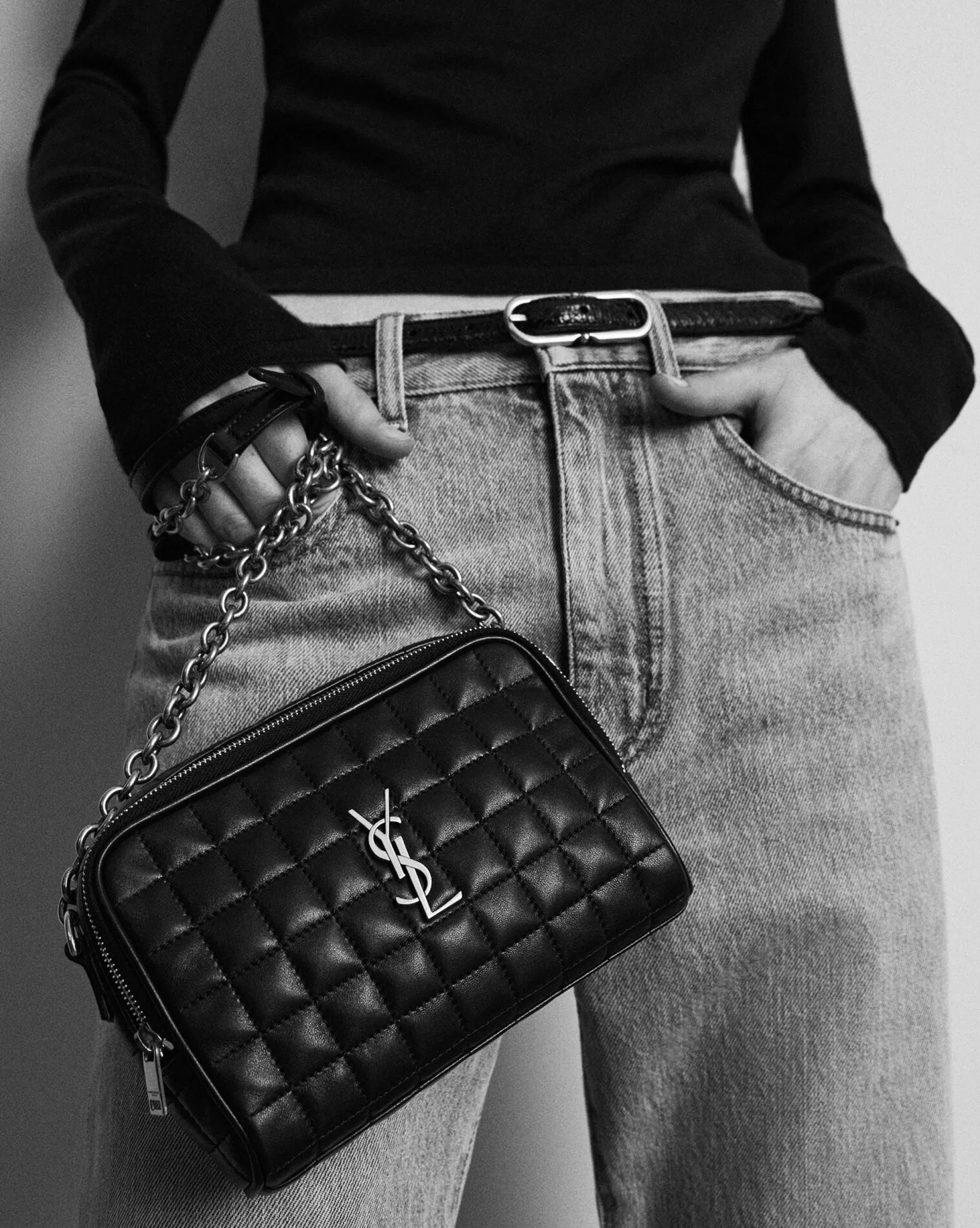 Women Saint Laurent MINI BAGS | CROSSBODY BAGS^CASSANDRE MATELASSÉ CARRÉ Mini Camera Bag In Shiny Canvas | | YSL.com