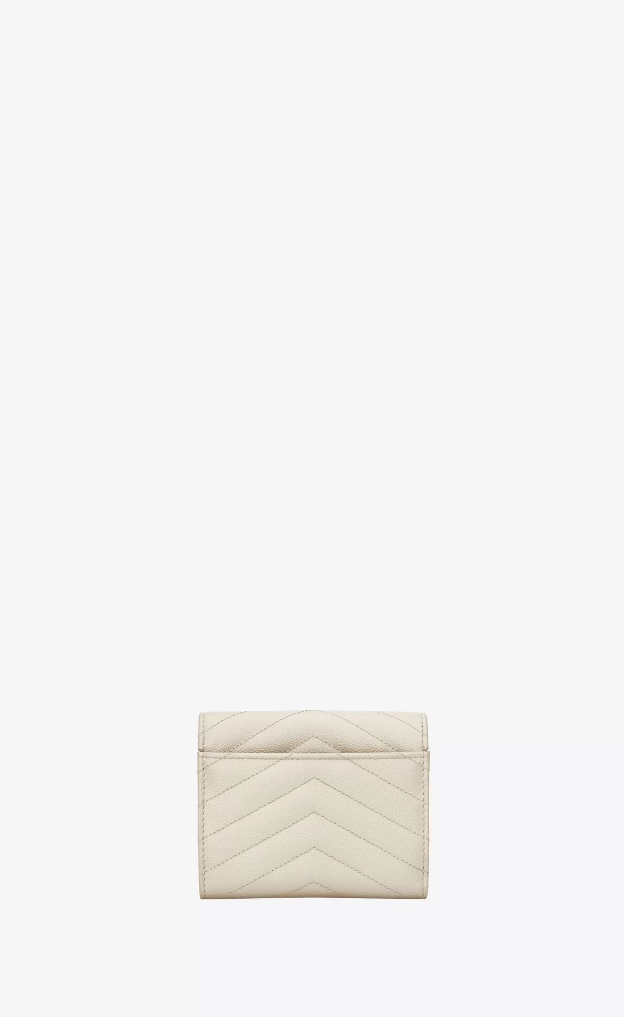 Women Saint Laurent WALLETS^Cassandre Matelassé Compact Tri Fold Wallet In Grain De Poudre Embossed Leather | | YSL.com