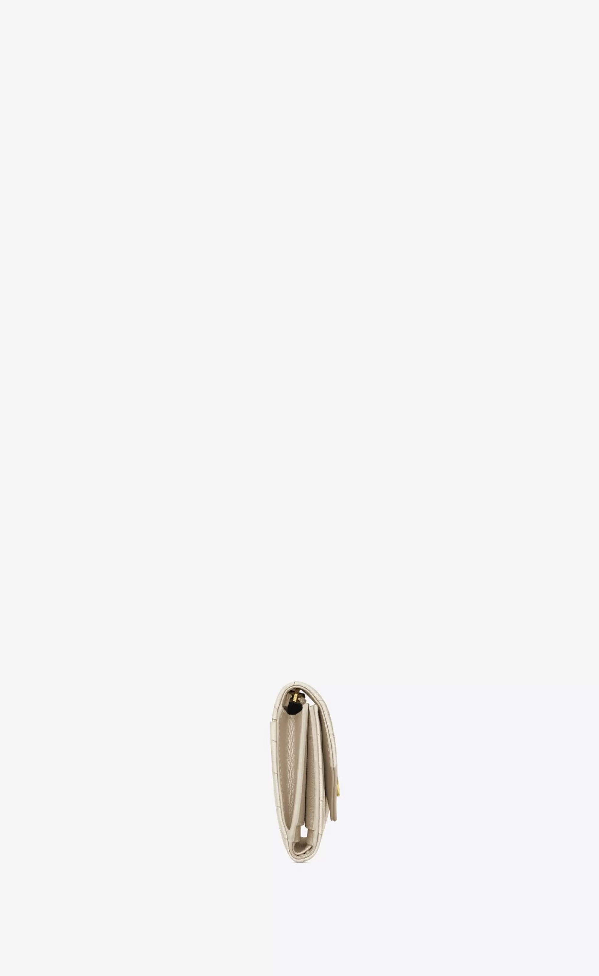 Women Saint Laurent WALLETS^Cassandre Matelassé Compact Tri Fold Wallet In Grain De Poudre Embossed Leather | | YSL.com