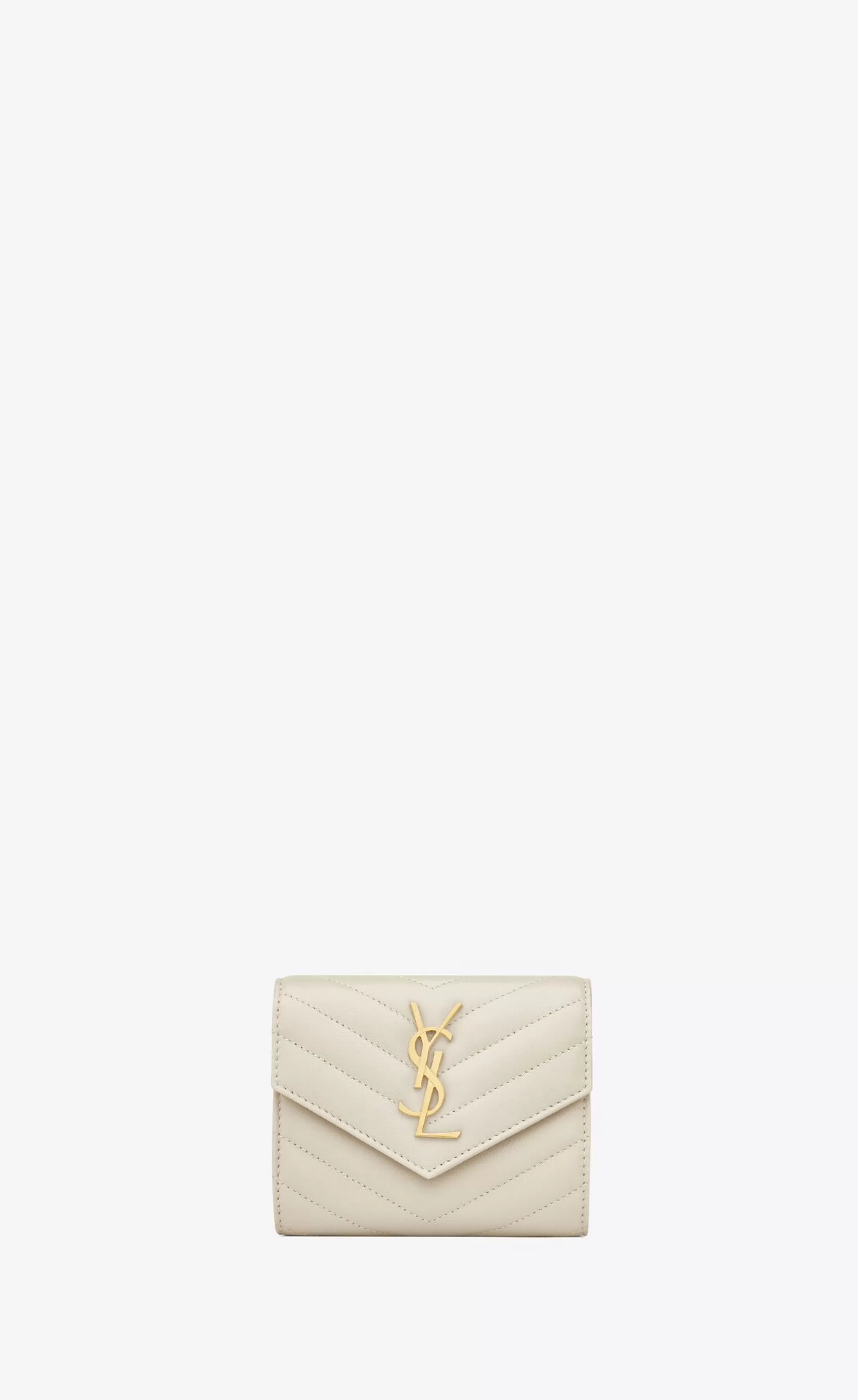 Women Saint Laurent WALLETS^CASSANDRE MATELASSÉ Compact Tri Fold Wallet In QUILTED LAMBSKIN | | YSL.com