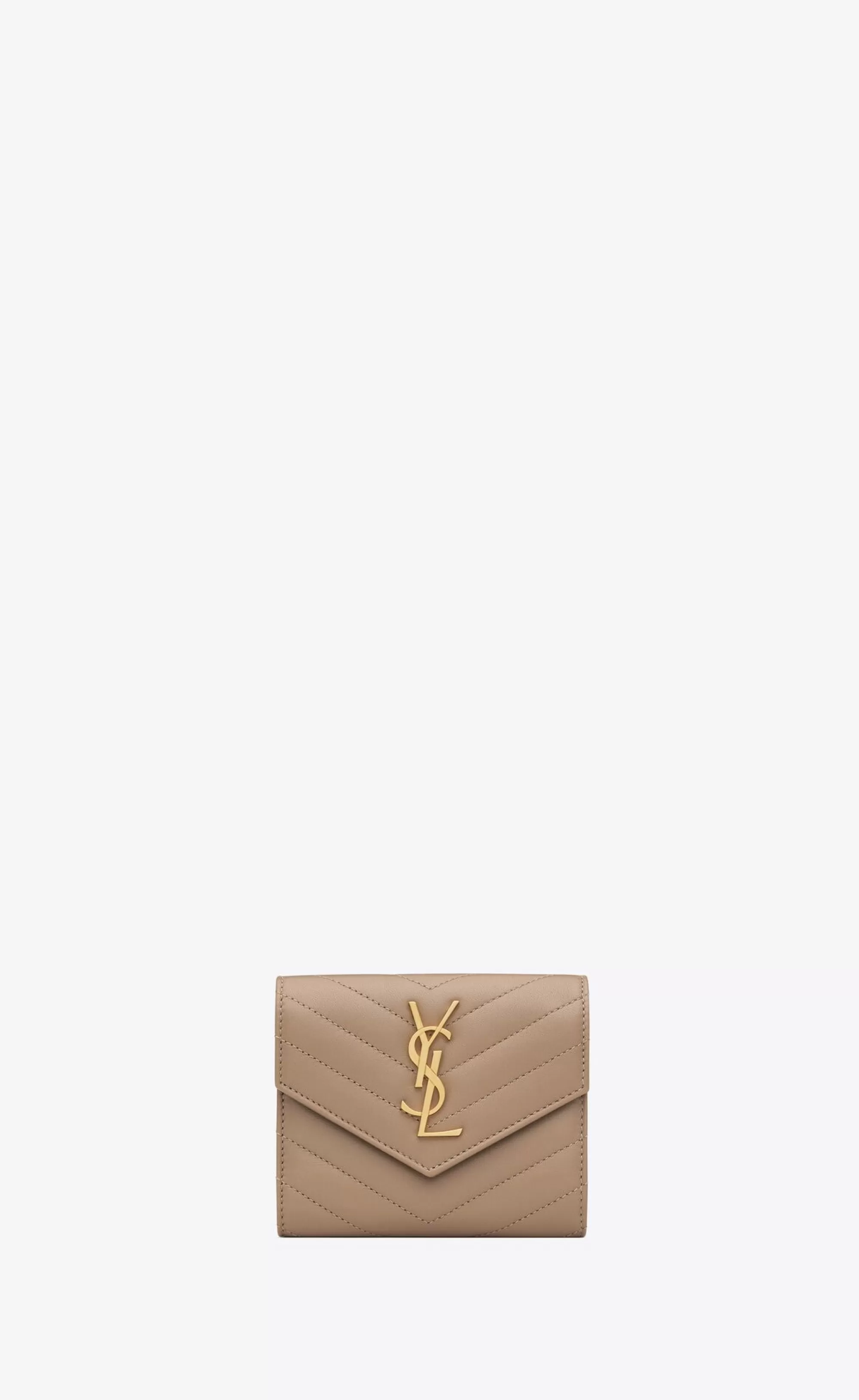 Women Saint Laurent WALLETS^CASSANDRE MATELASSÉ Compact Tri-fold Wallet In LAMBSKIN | | YSL.com