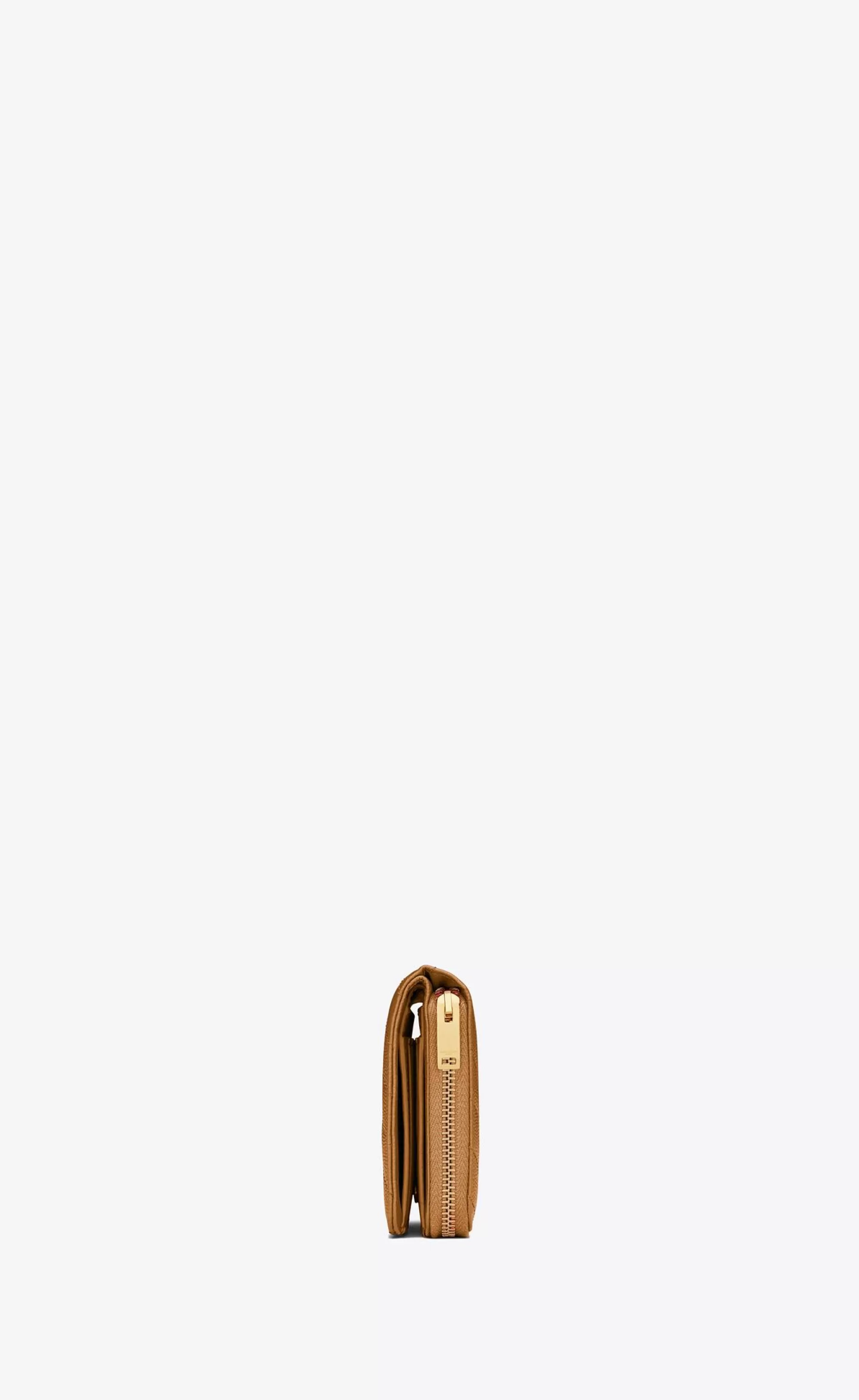 Women Saint Laurent WALLETS^CASSANDRE MATELASSÉ Compact Zip Around Wallet In Grain De Poudre Embossed Leather | | YSL.com