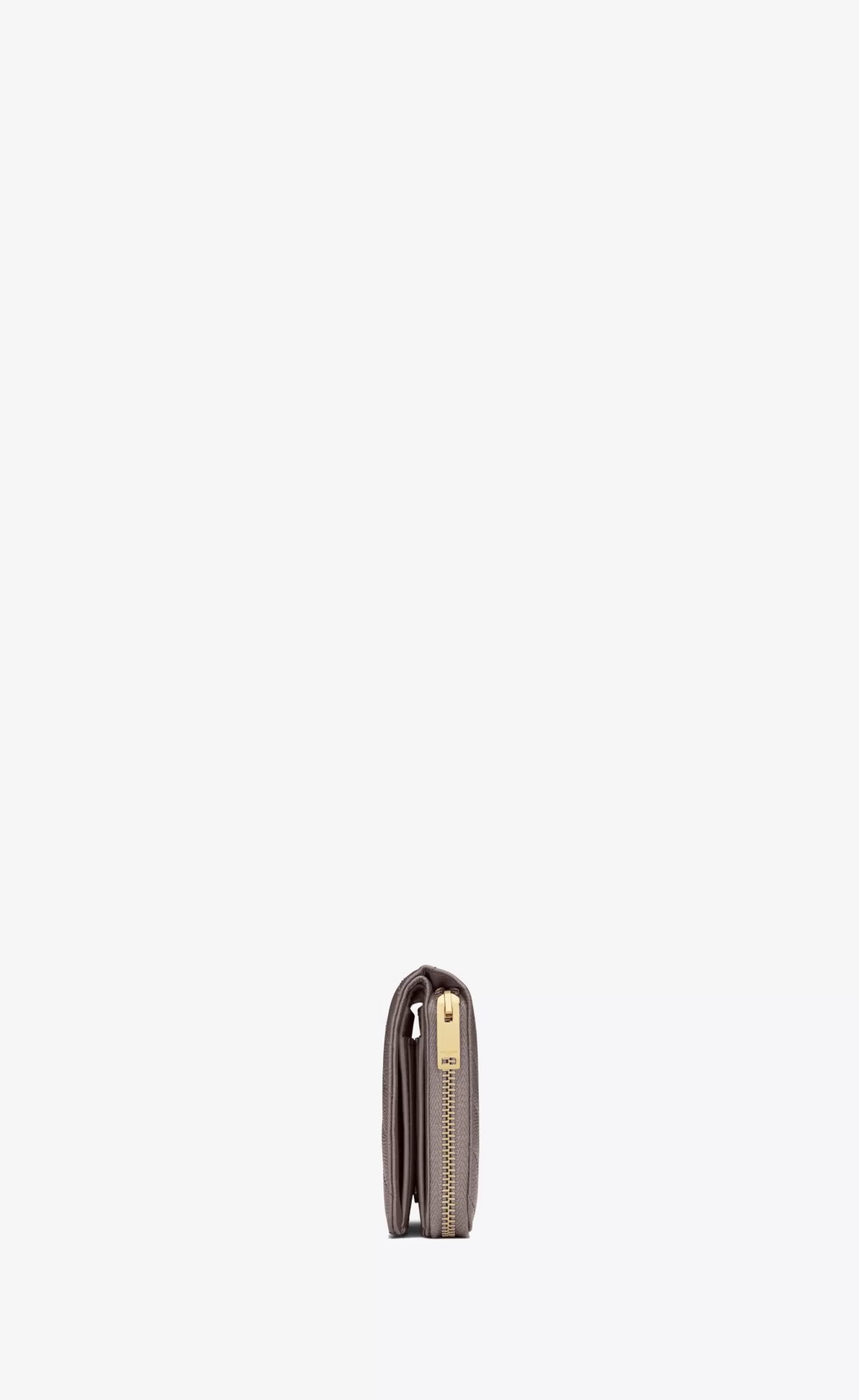 Women Saint Laurent WALLETS^CASSANDRE MATELASSÉ Compact Zip Around Wallet In Grain De Poudre Embossed Leather | | YSL.com