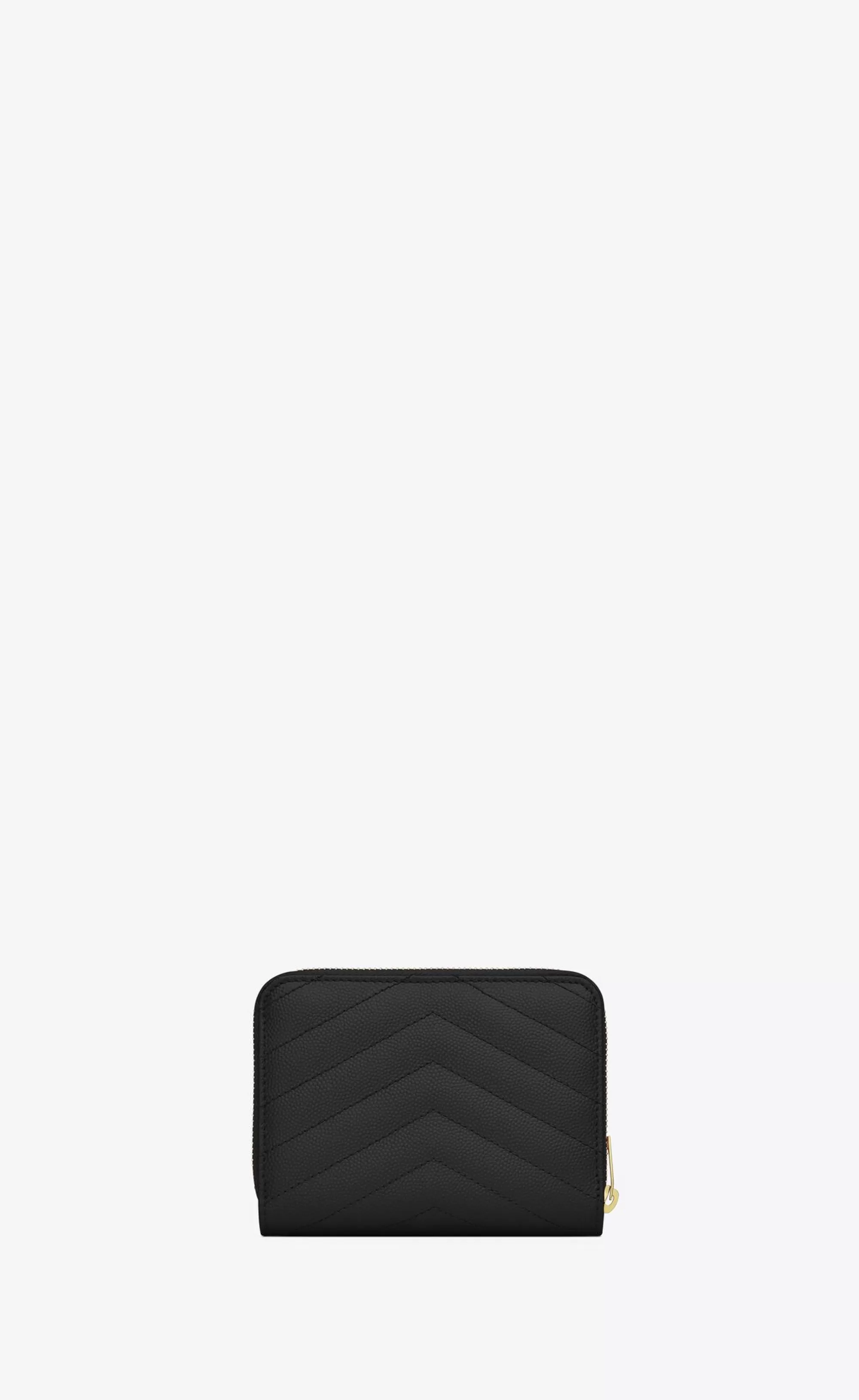 Women Saint Laurent WALLETS^CASSANDRE MATELASSÉ Compact Zip Around Wallet In Grain De Poudre Embossed Leather | | YSL.com