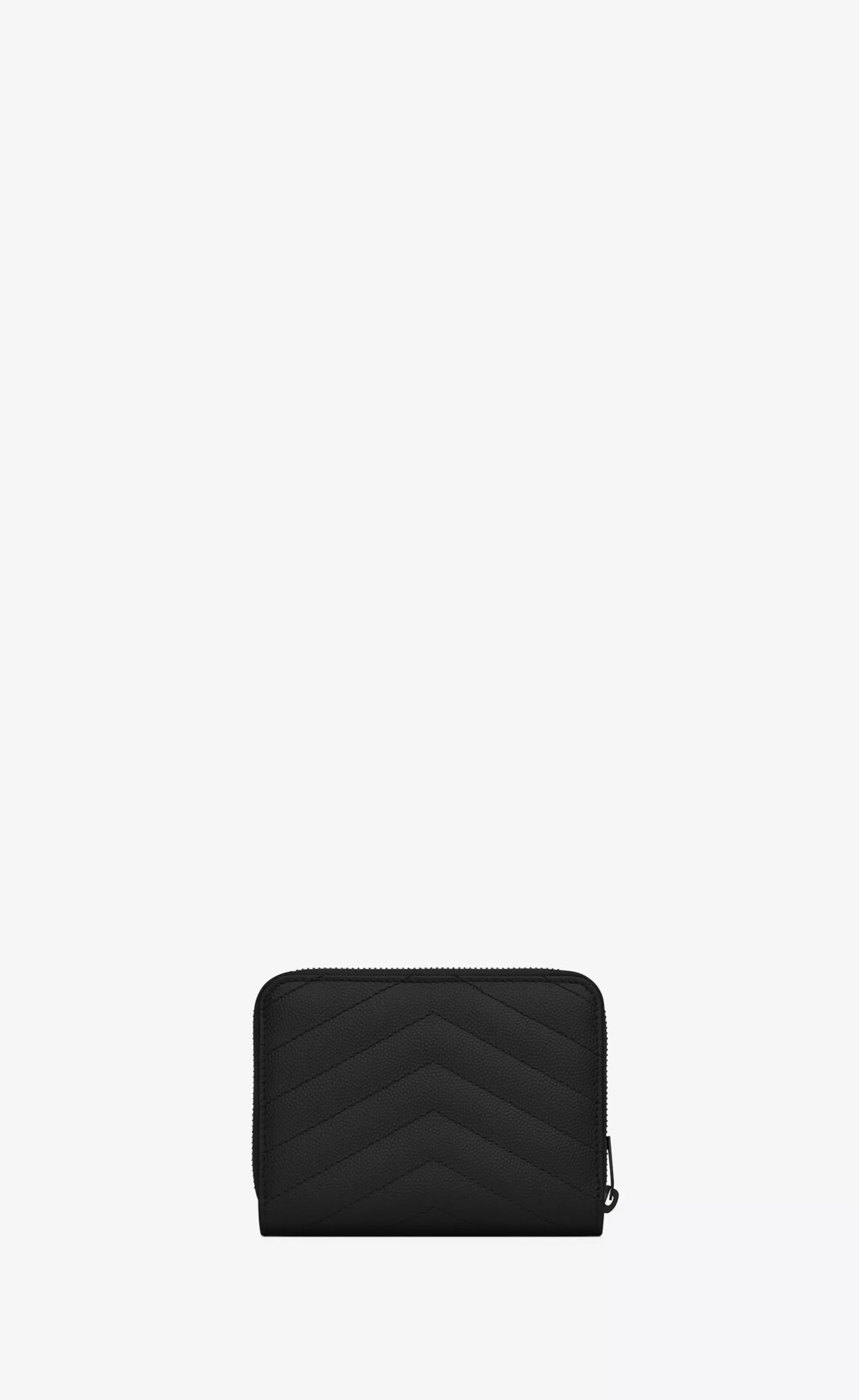 Women Saint Laurent WALLETS^CASSANDRE MATELASSÉ Compact Zip Around Wallet In Grain De Poudre Embossed Leather | | YSL.com