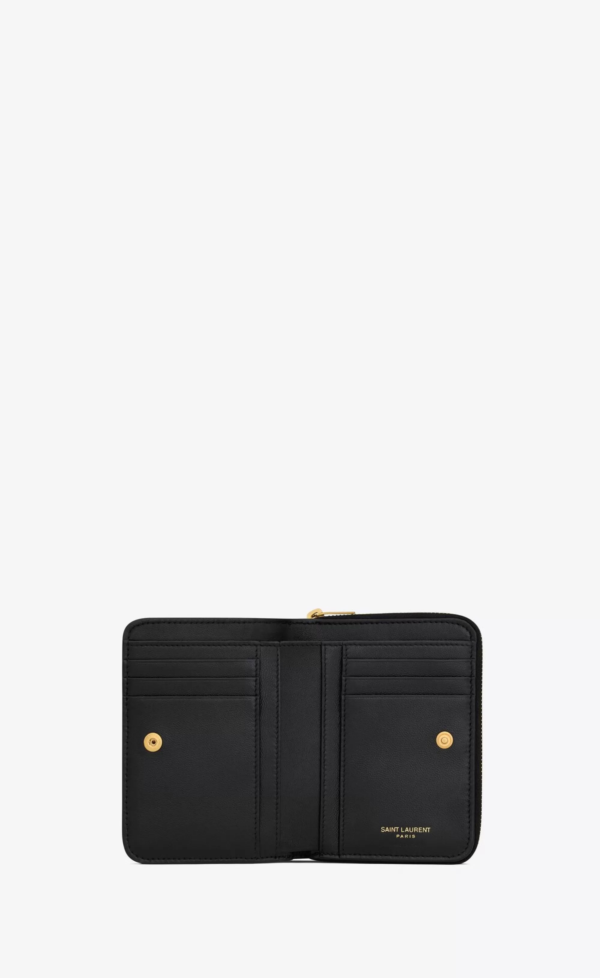 Women Saint Laurent WALLETS^CASSANDRE MATELASSÉ Compact Zip-around Wallet In Lambskin | | YSL.com