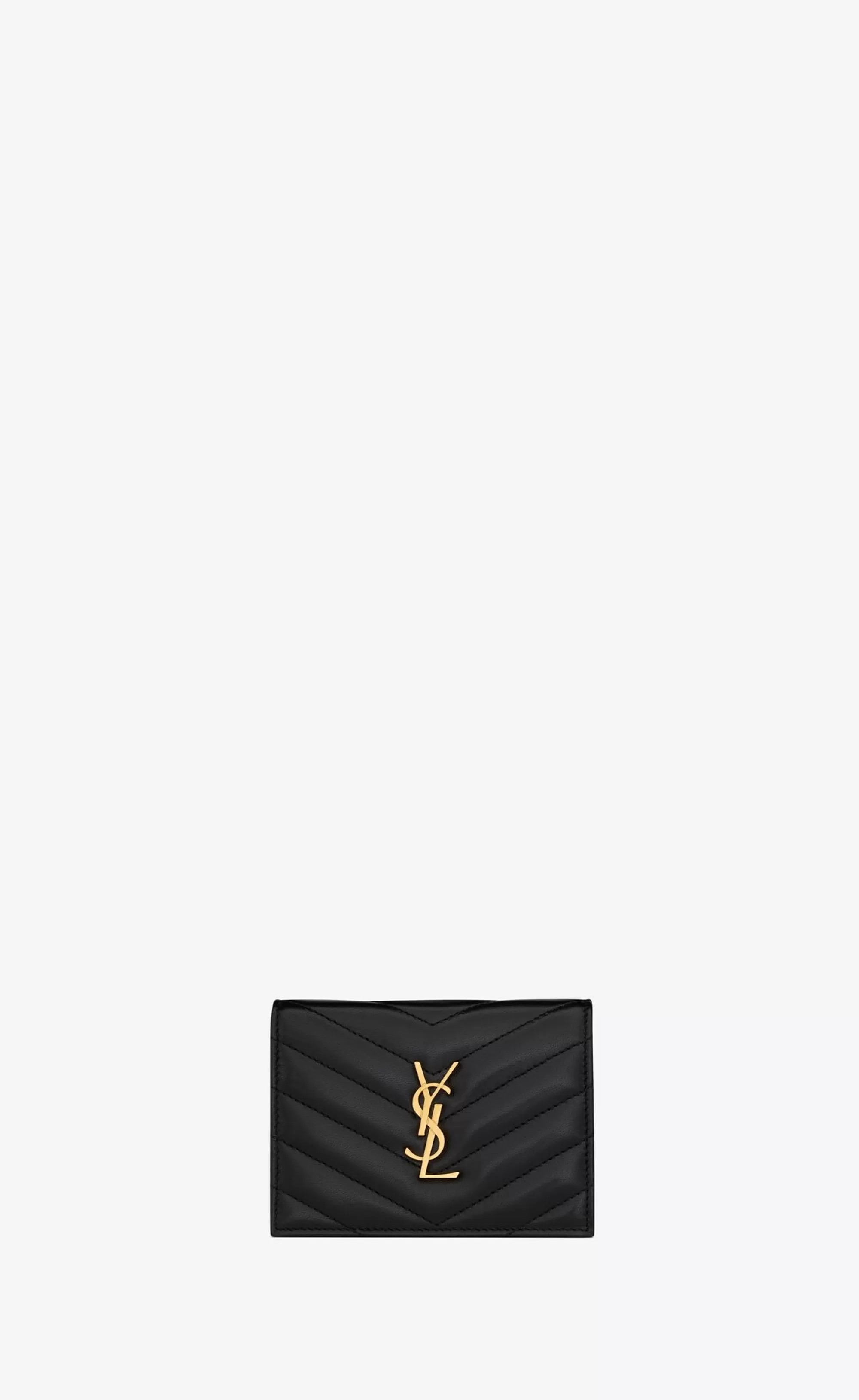 Women Saint Laurent CARD CASES^CASSANDRE MATELASSÉ FLAP CARD CASE IN QUILTED LAMBSKIN | | YSL.com