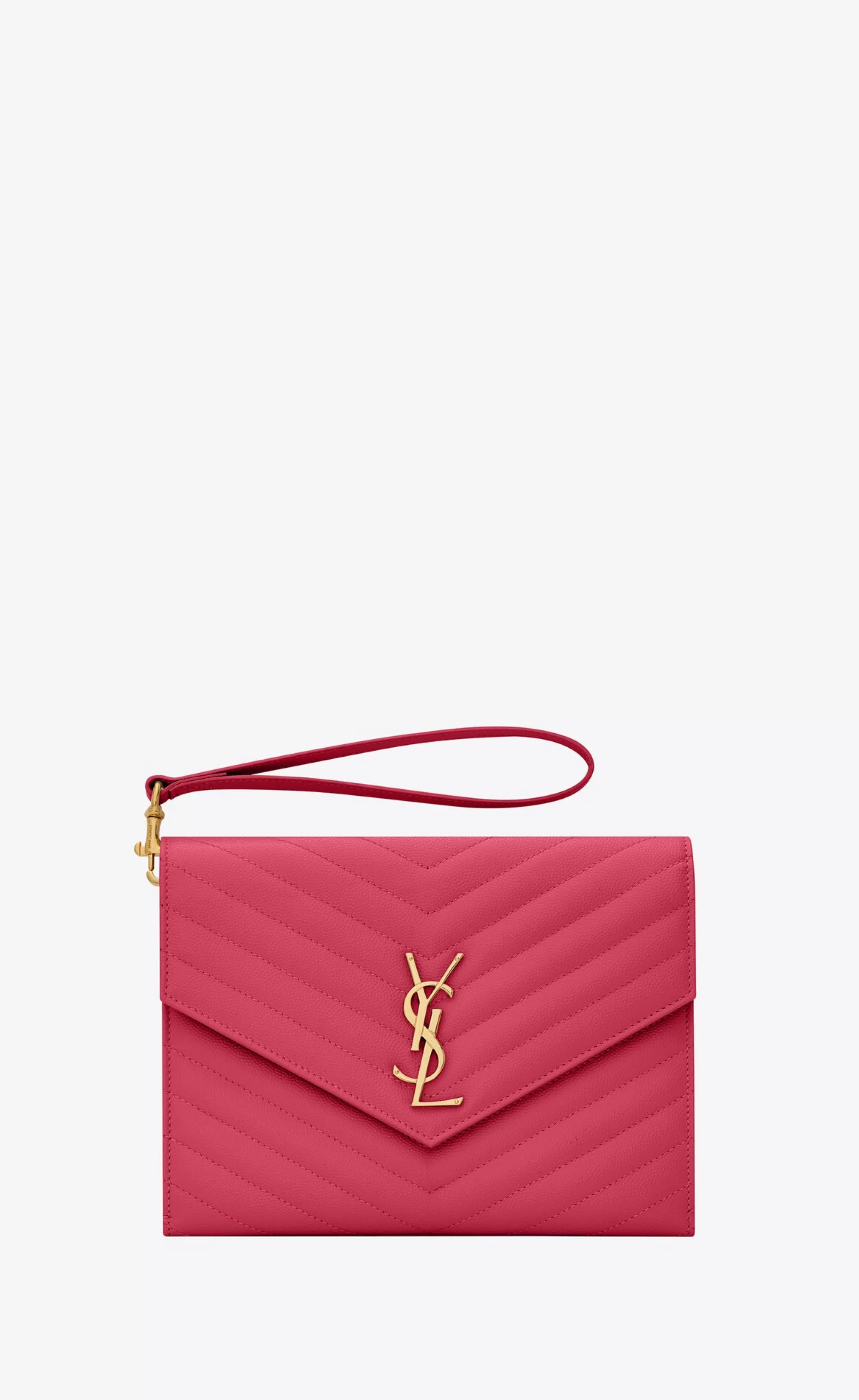 Women Saint Laurent pouches^CASSANDRE MATELASSÉ Flap Pouch In Quilted Grain De Poudre Embossed Leather | | YSL.com