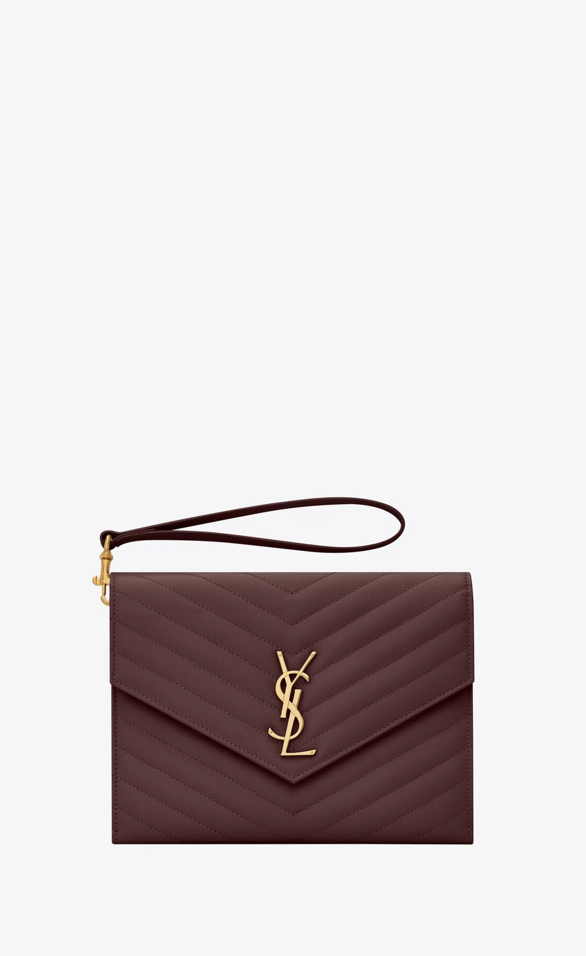 Women Saint Laurent pouches^CASSANDRE MATELASSÉ FLAP POUCH In Quilted Grain De Poudre Embossed Leather | | YSL.com