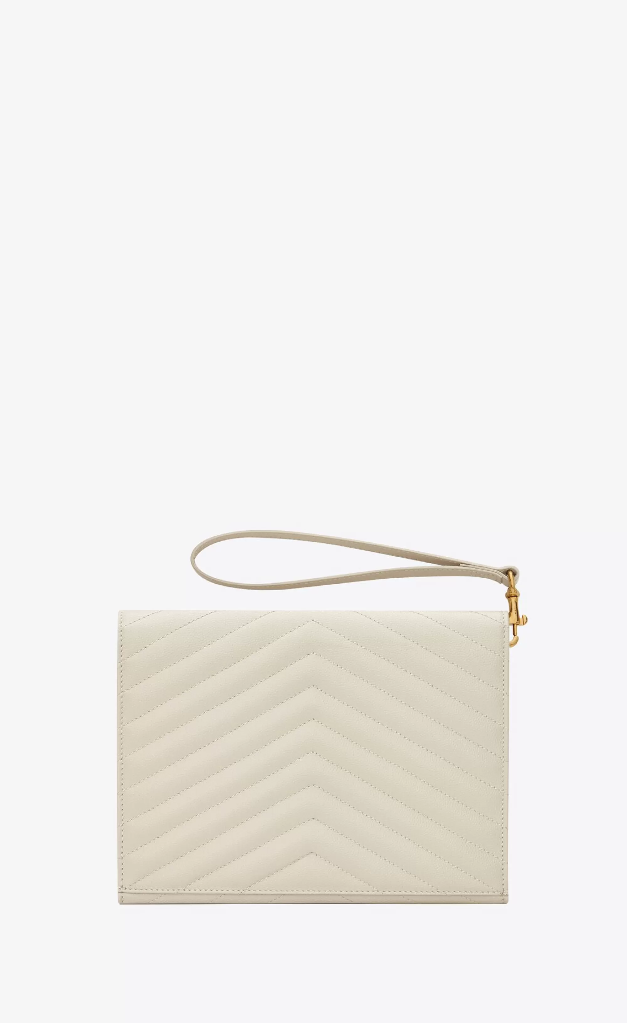 Women Saint Laurent pouches^CASSANDRE MATELASSÉ FLAP POUCH In Quilted Grain De Poudre Embossed Leather | | YSL.com