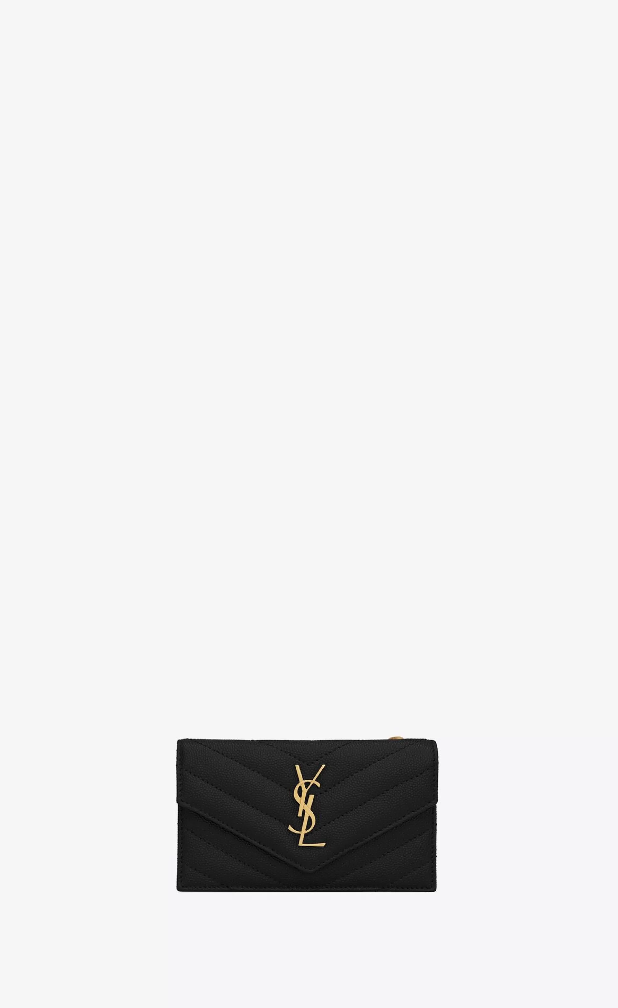 Women Saint Laurent CARD CASES^CASSANDRE MATELASSÉ FRAGMENTS FLAP CARD CASE IN GRAIN DE POUDRE EMBOSSED LEATHER | | YSL.com