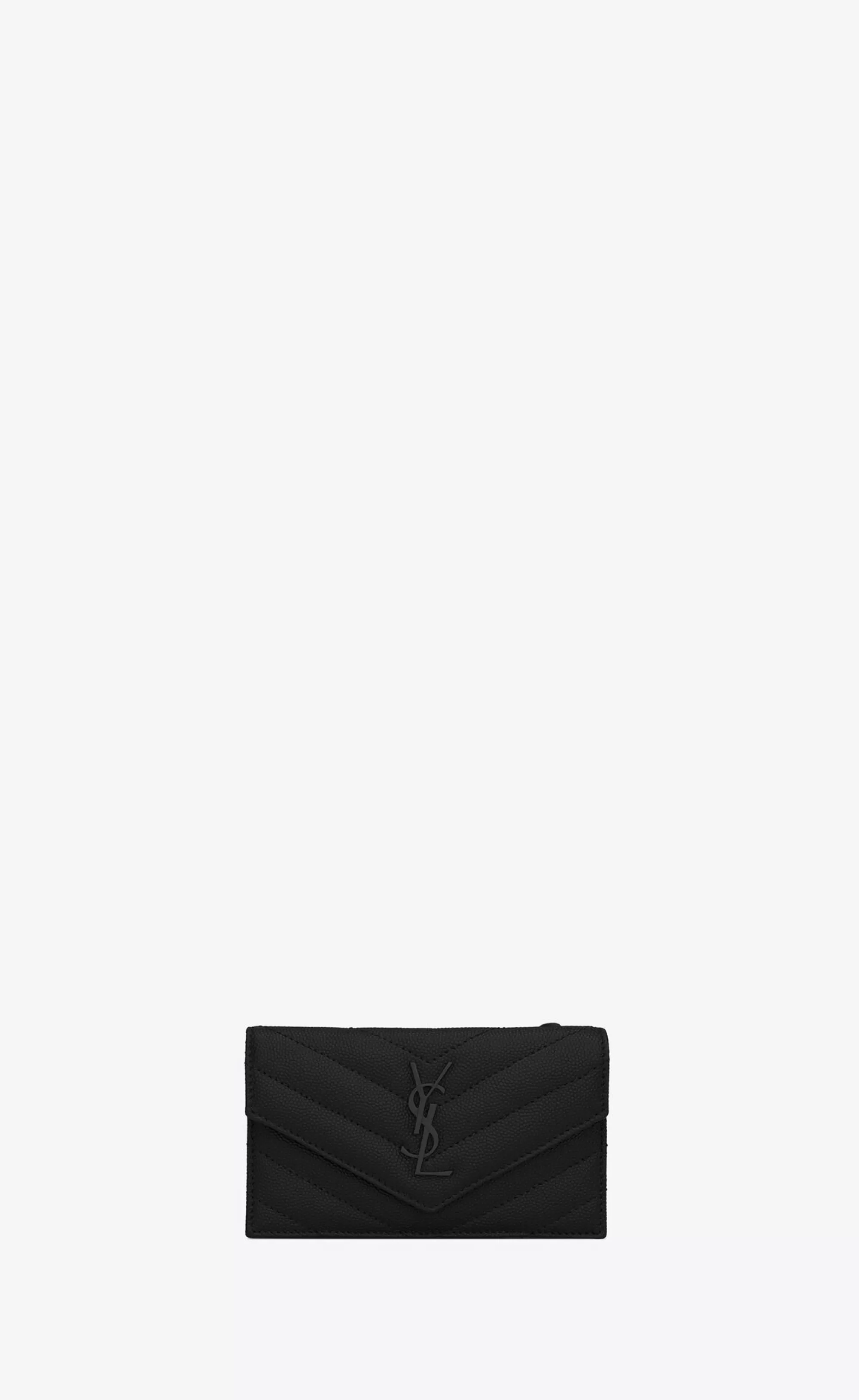 Women Saint Laurent CARD CASES^CASSANDRE MATELASSÉ FRAGMENTS FLAP CARD CASE IN GRAIN DE POUDRE EMBOSSED LEATHER | | YSL.com
