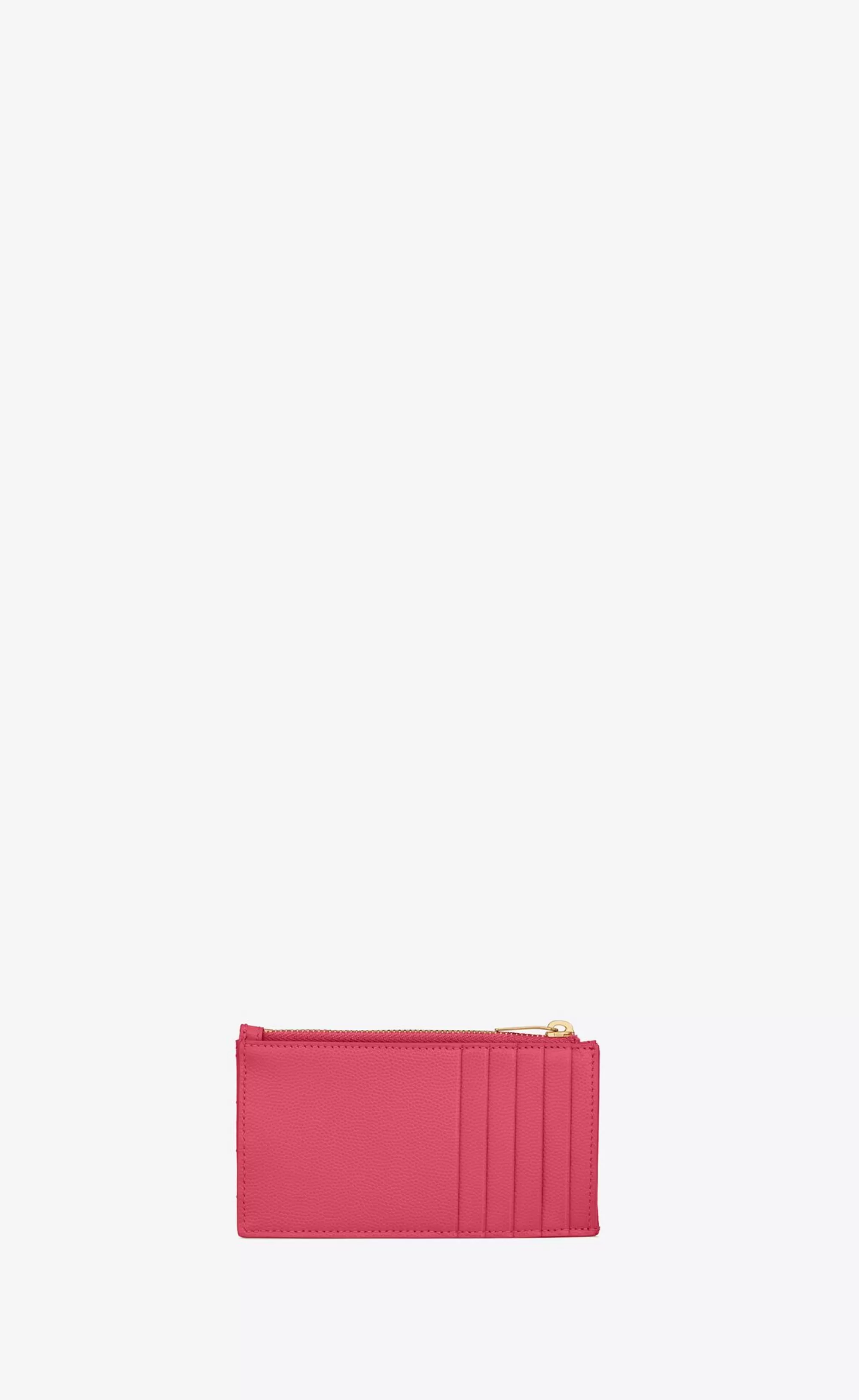 Women Saint Laurent CARD CASES^CASSANDRE MATELASSÉ FRAGMENTS ZIPPED CARD CASE IN GRAIN DE POUDRE EMBOSSED LEATHER | | YSL.com