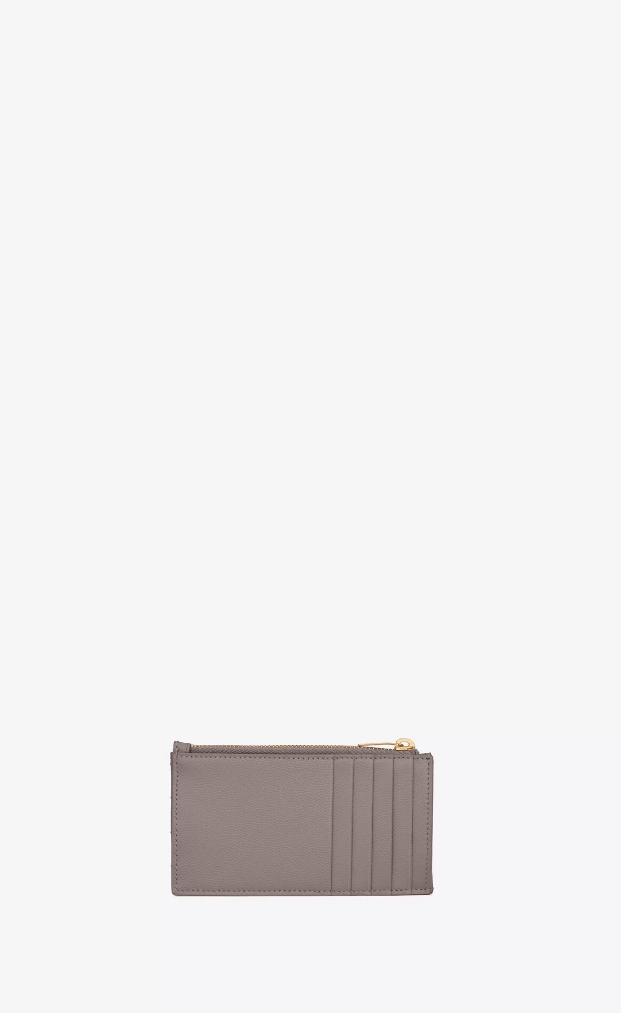 Women Saint Laurent CARD CASES^CASSANDRE MATELASSÉ FRAGMENTS ZIPPED CARD CASE IN GRAIN DE POUDRE EMBOSSED LEATHER | | YSL.com