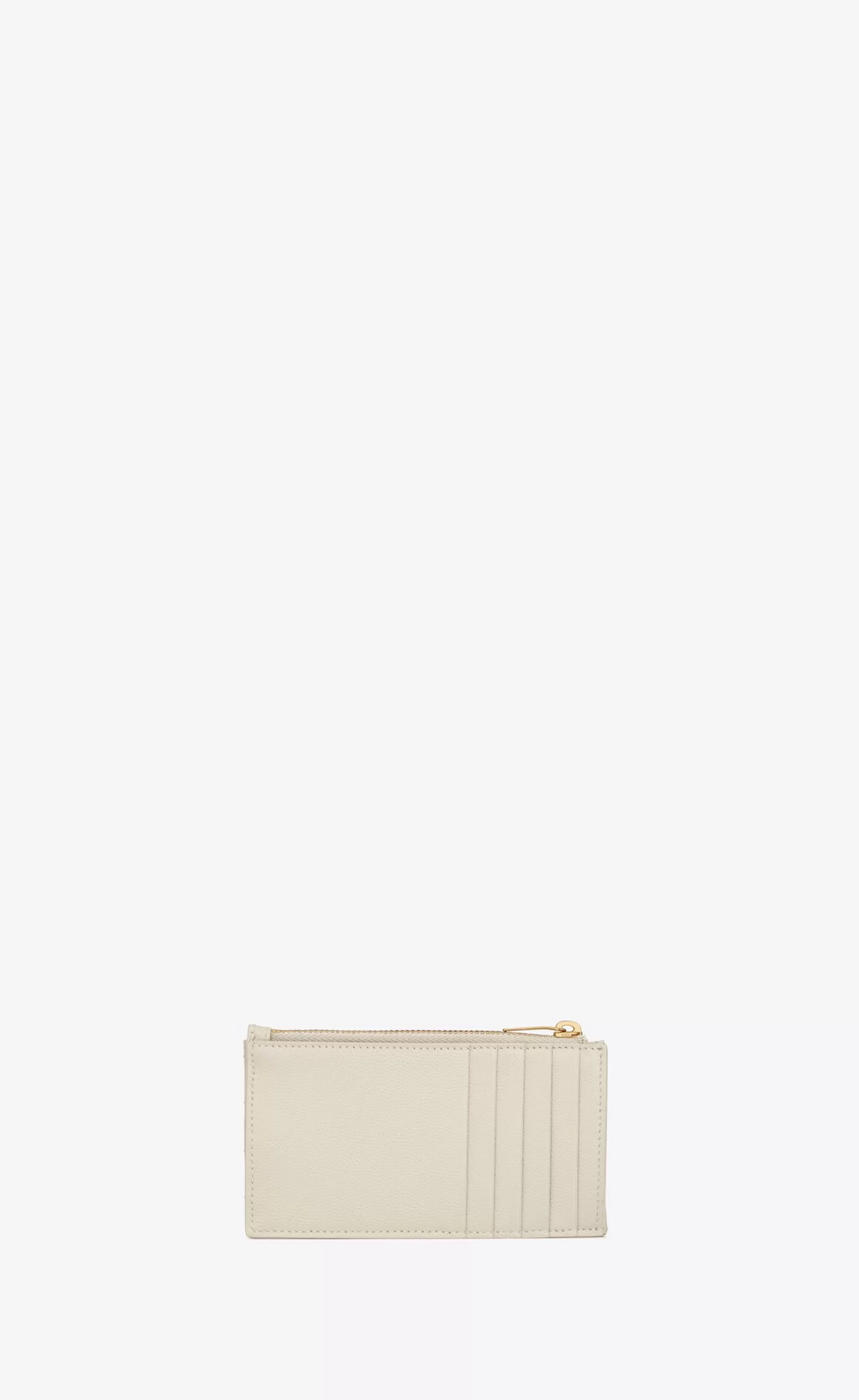 Women Saint Laurent CARD CASES^CASSANDRE MATELASSÉ FRAGMENTS ZIPPED CARD CASE IN GRAIN DE POUDRE EMBOSSED LEATHER | | YSL.com