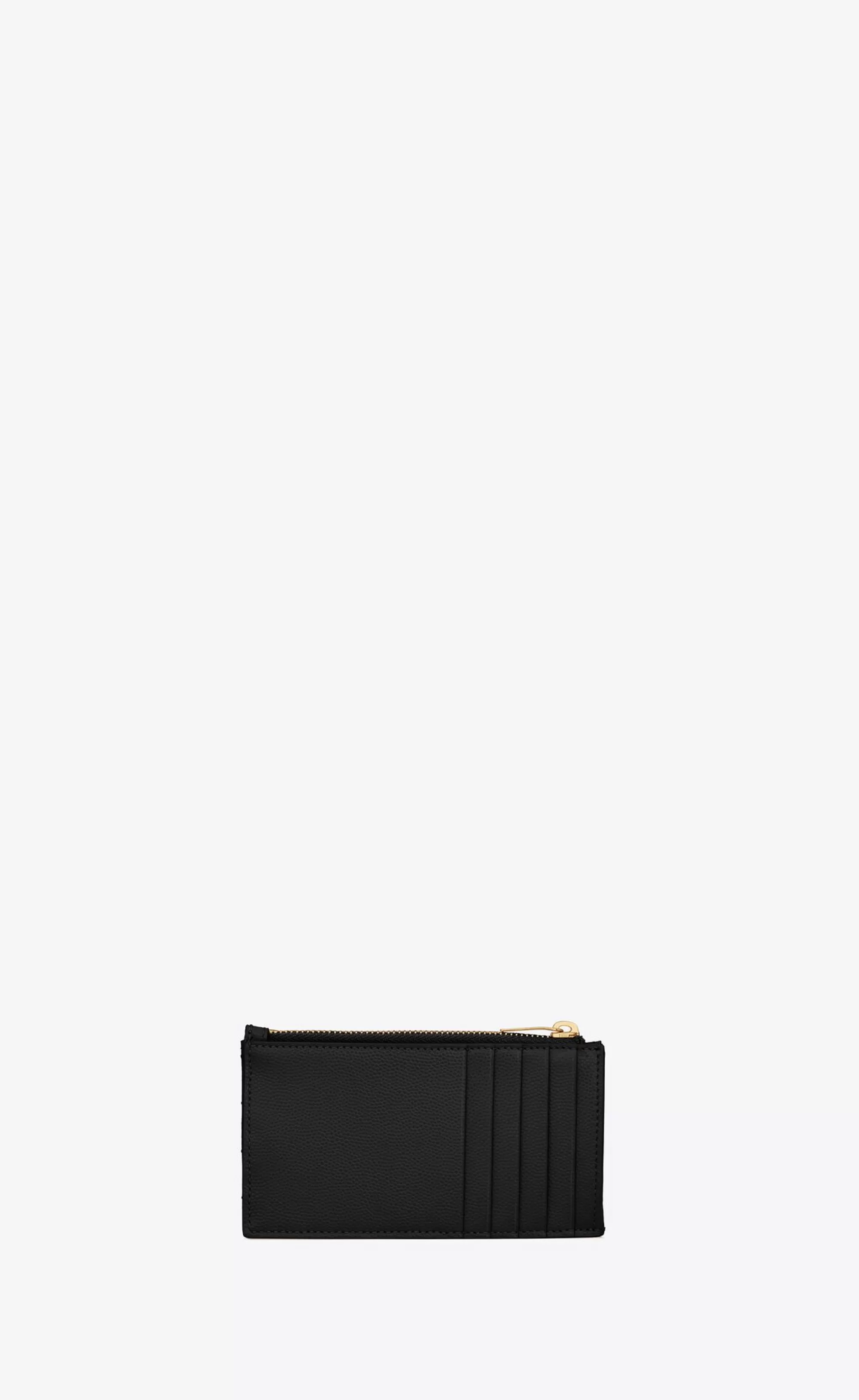 Women Saint Laurent CARD CASES^CASSANDRE MATELASSÉ FRAGMENTS ZIPPED CARD CASE IN GRAIN DE POUDRE EMBOSSED LEATHER | | YSL.com