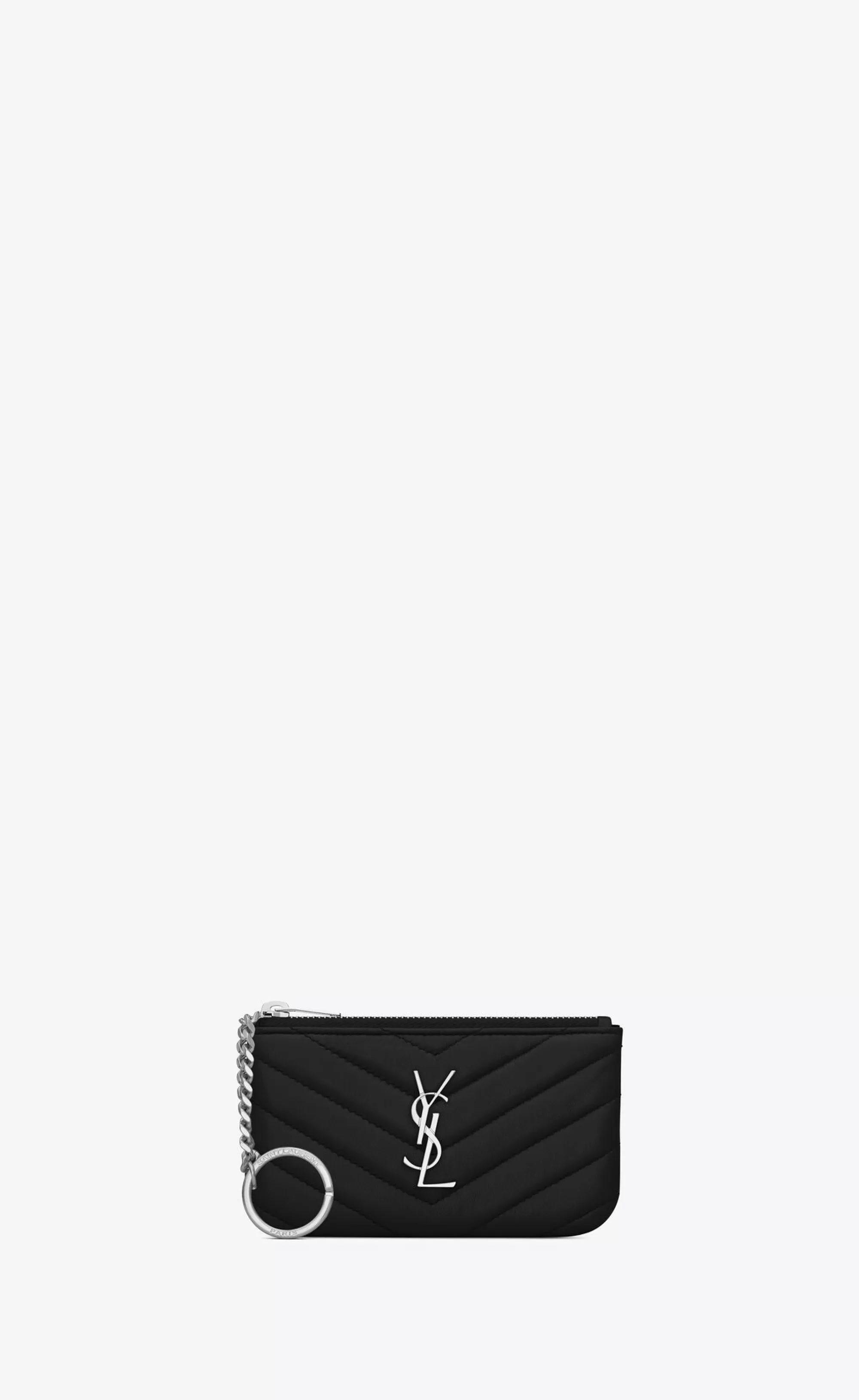 Women Saint Laurent SMALL ACCESSORIES^CASSANDRE MATELASSÉ Key Pouch IN Smooth LEATHER | | YSL.com
