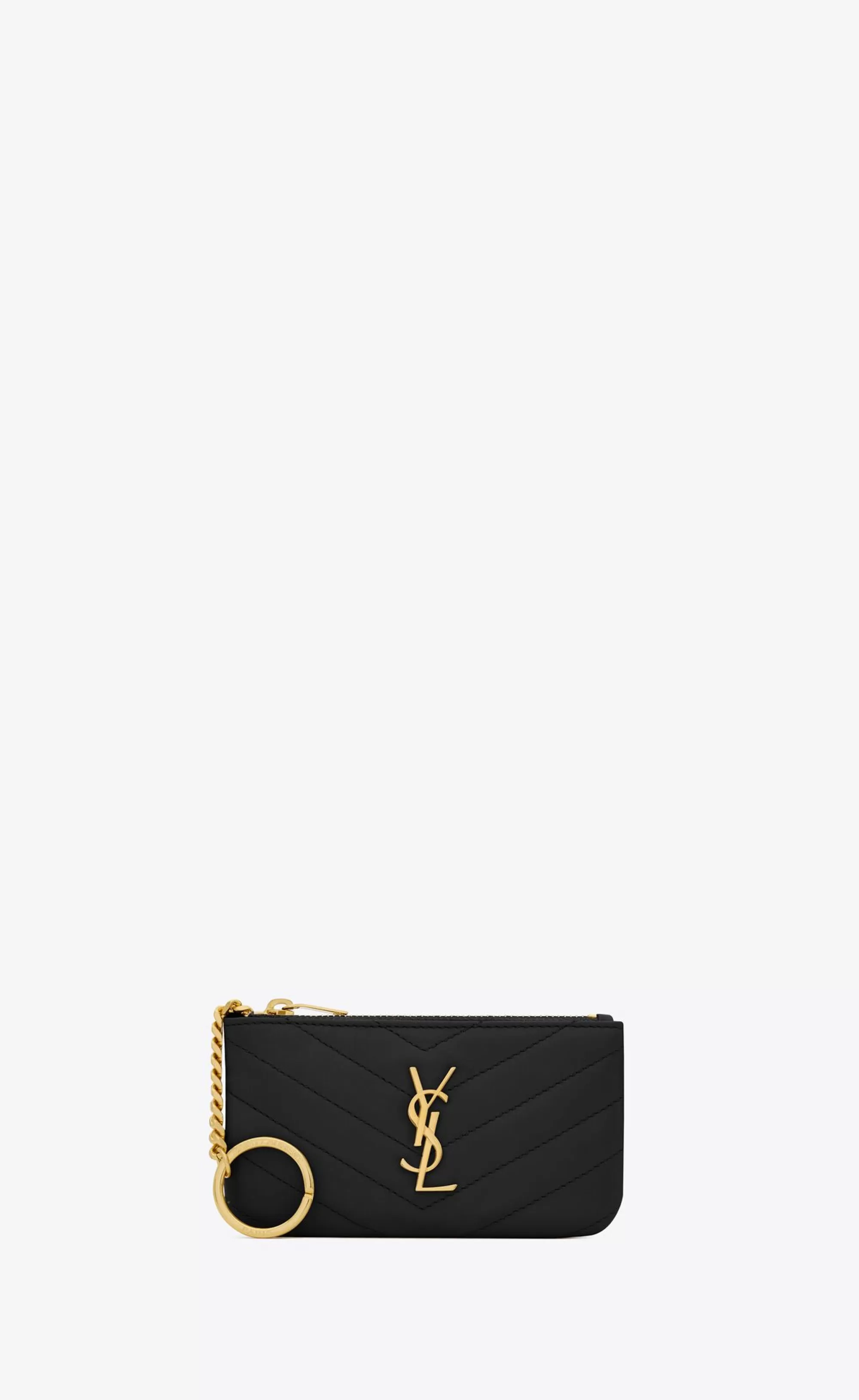 Women Saint Laurent SMALL ACCESSORIES^CASSANDRE MATELASSÉ Key Pouch In Smooth Leather | | YSL.com