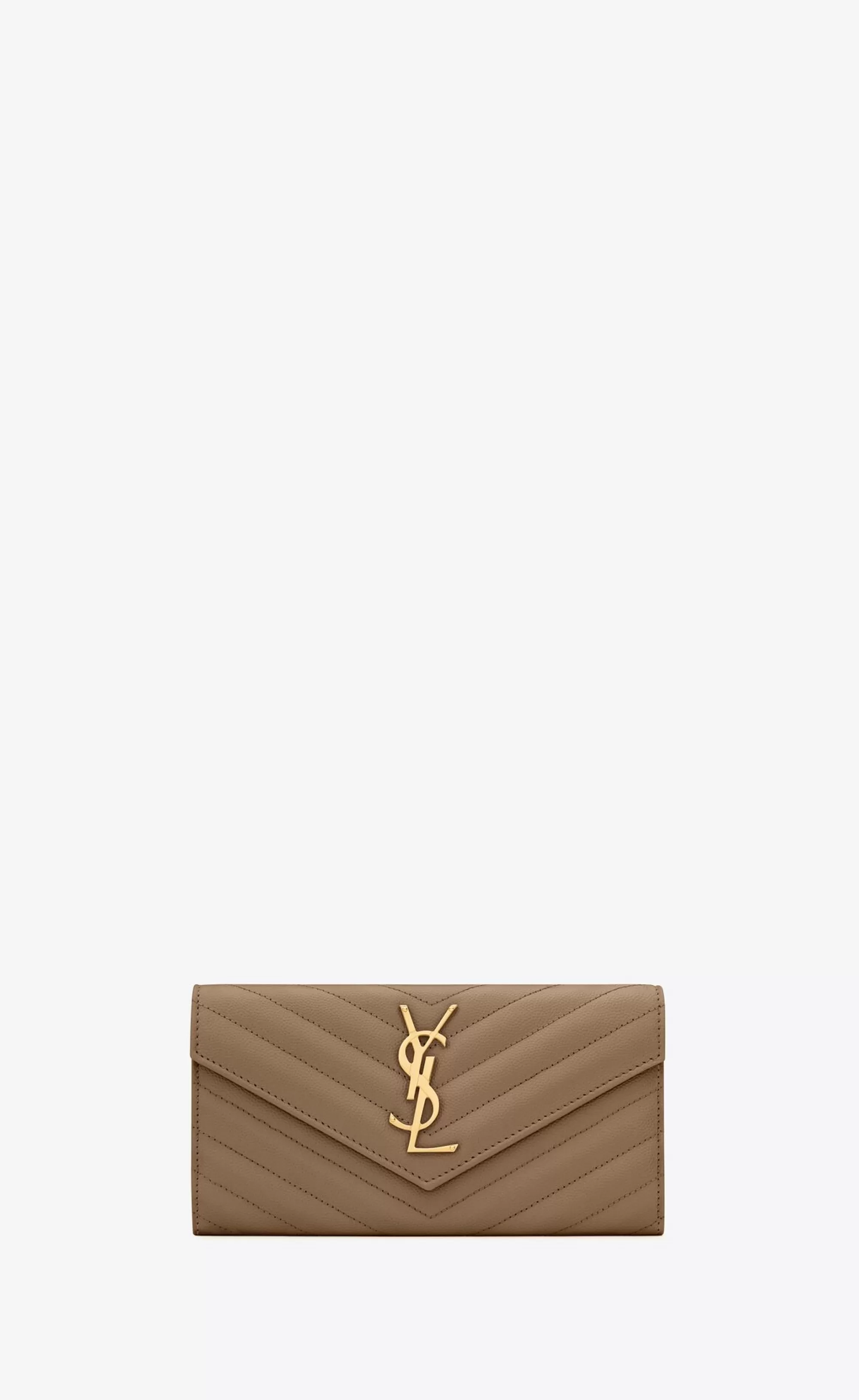 Women Saint Laurent WALLETS^CASSANDRE MATELASSÉ LARGE FLAP WALLET IN GRAIN DE POUDRE EMBOSSED LEATHER | | YSL.com