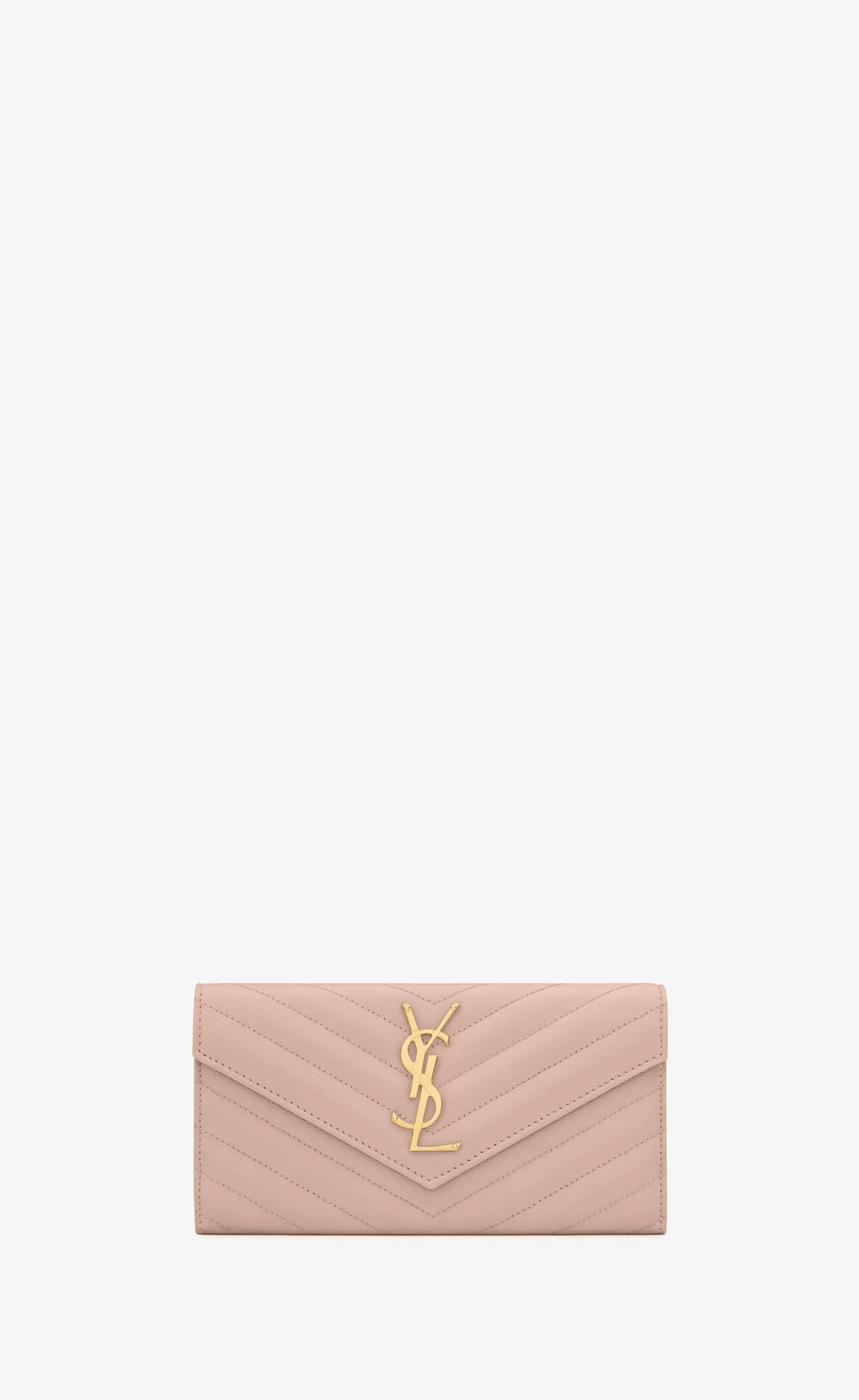 Women Saint Laurent WALLETS^CASSANDRE MATELASSÉ Large Flap Wallet In Grain De Poudre Embossed Leather | | YSL.com