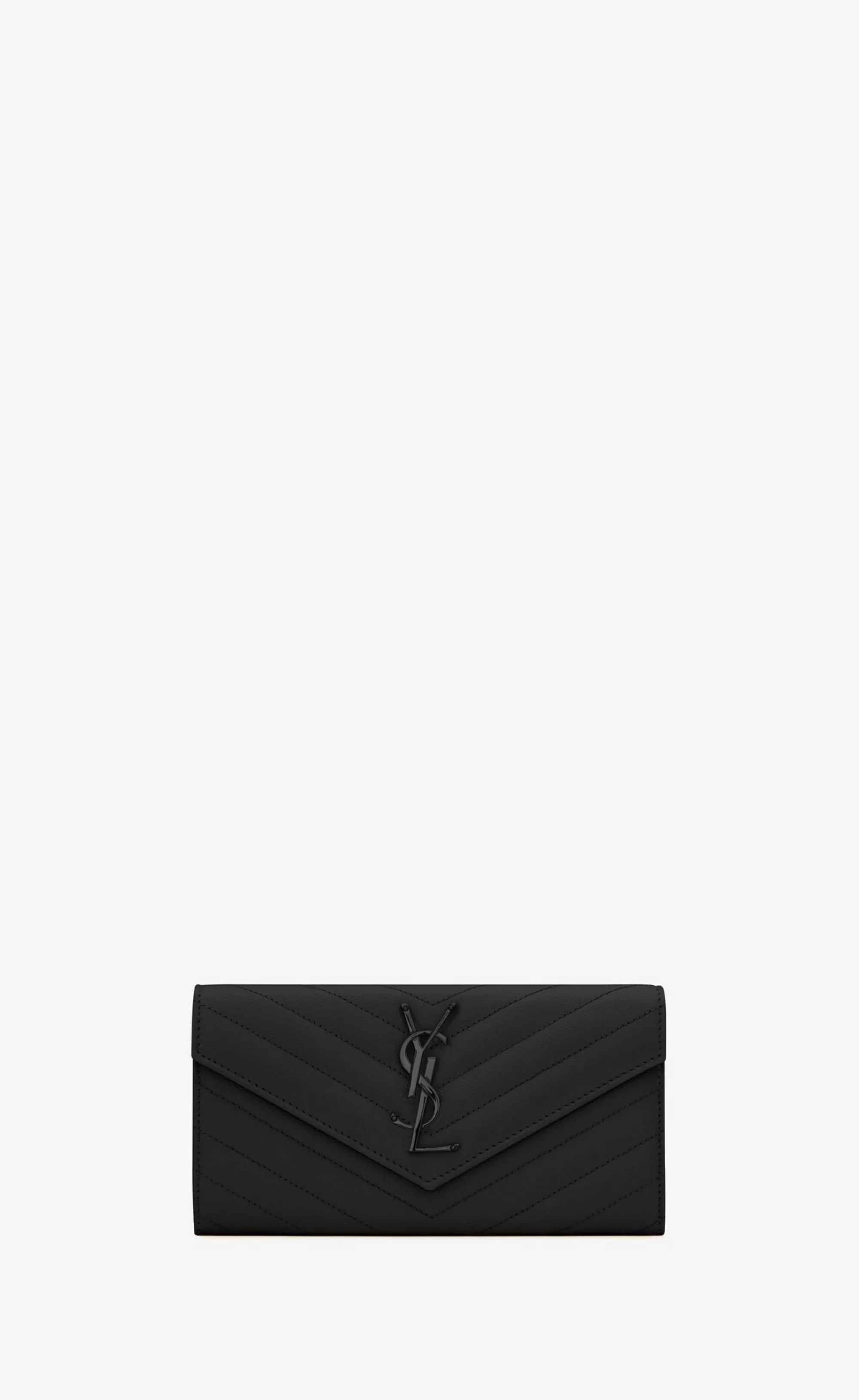Women Saint Laurent WALLETS^CASSANDRE MATELASSÉ Large Flap Wallet In Grain De Poudre Embossed Leather | | YSL.com