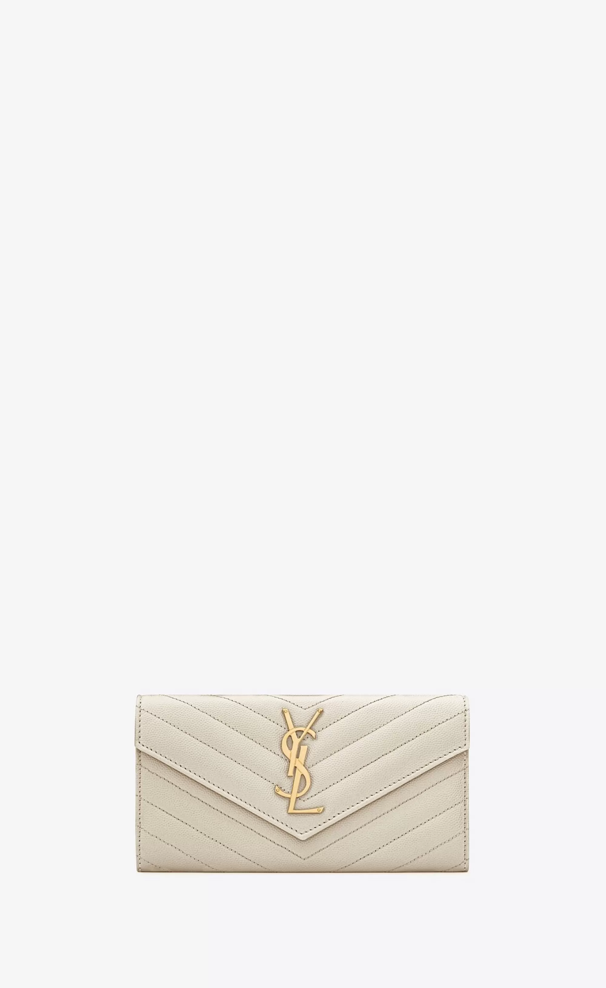 Women Saint Laurent WALLETS^CASSANDRE MATELASSÉ Large Flap Wallet In Grain De Poudre Embossed Leather | | YSL.com