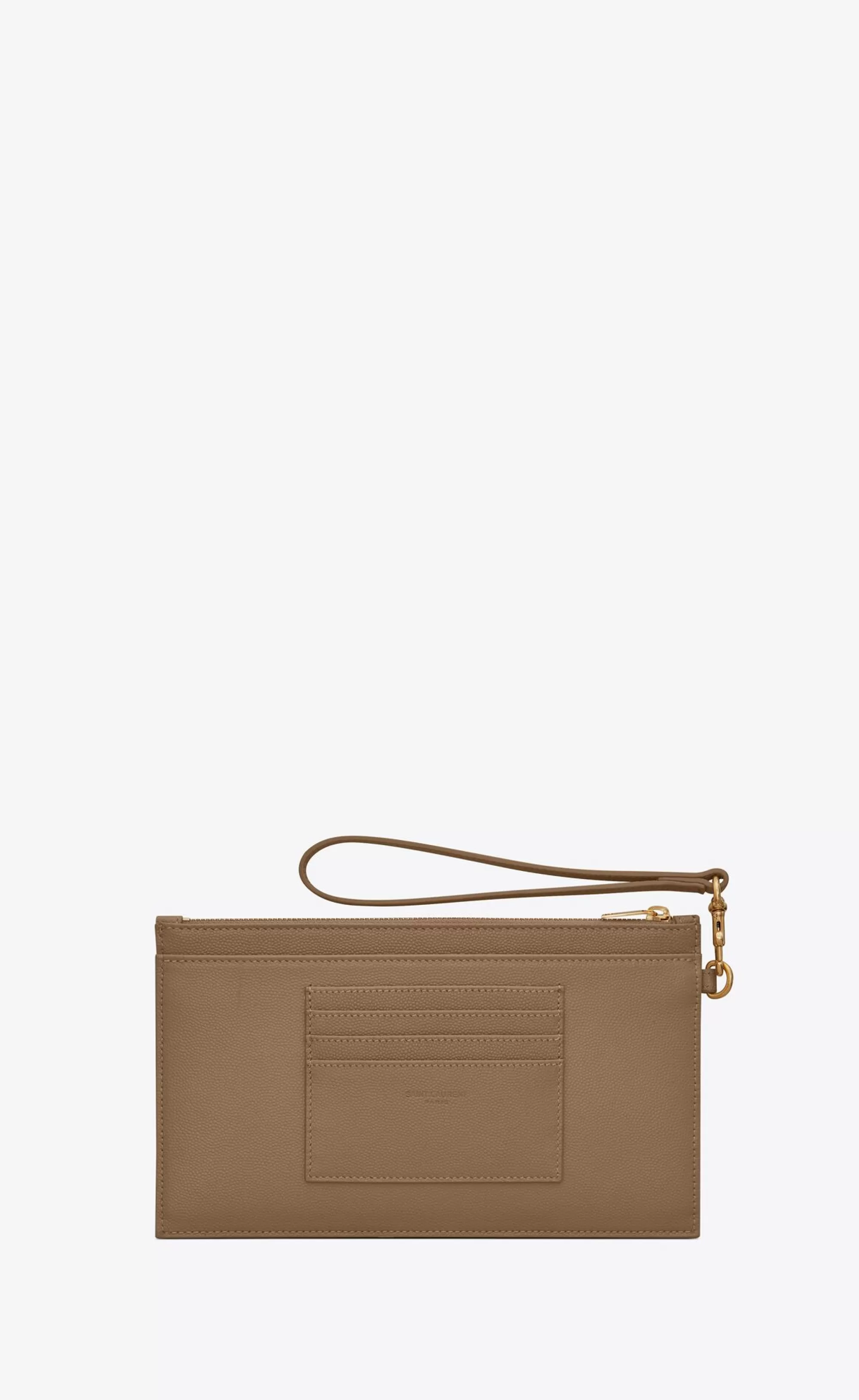 Women Saint Laurent pouches^CASSANDRE MATELASSÉ LARGE Zipped Pouch IN GRAIN DE POUDRE EMBOSSED LEATHER | | YSL.com
