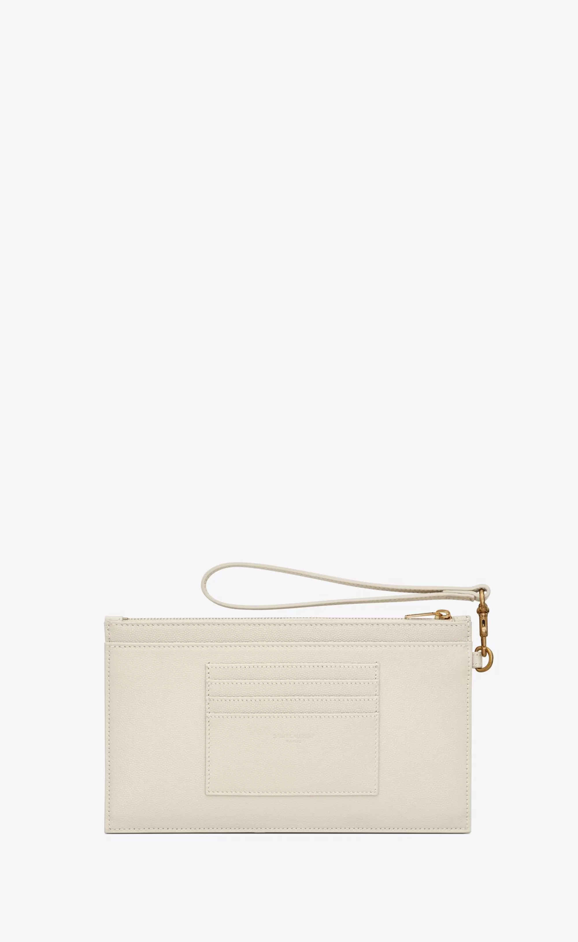 Women Saint Laurent pouches^CASSANDRE MATELASSÉ Large Zipped Pouch In Grain De Poudre Embossed Leather | | YSL.com