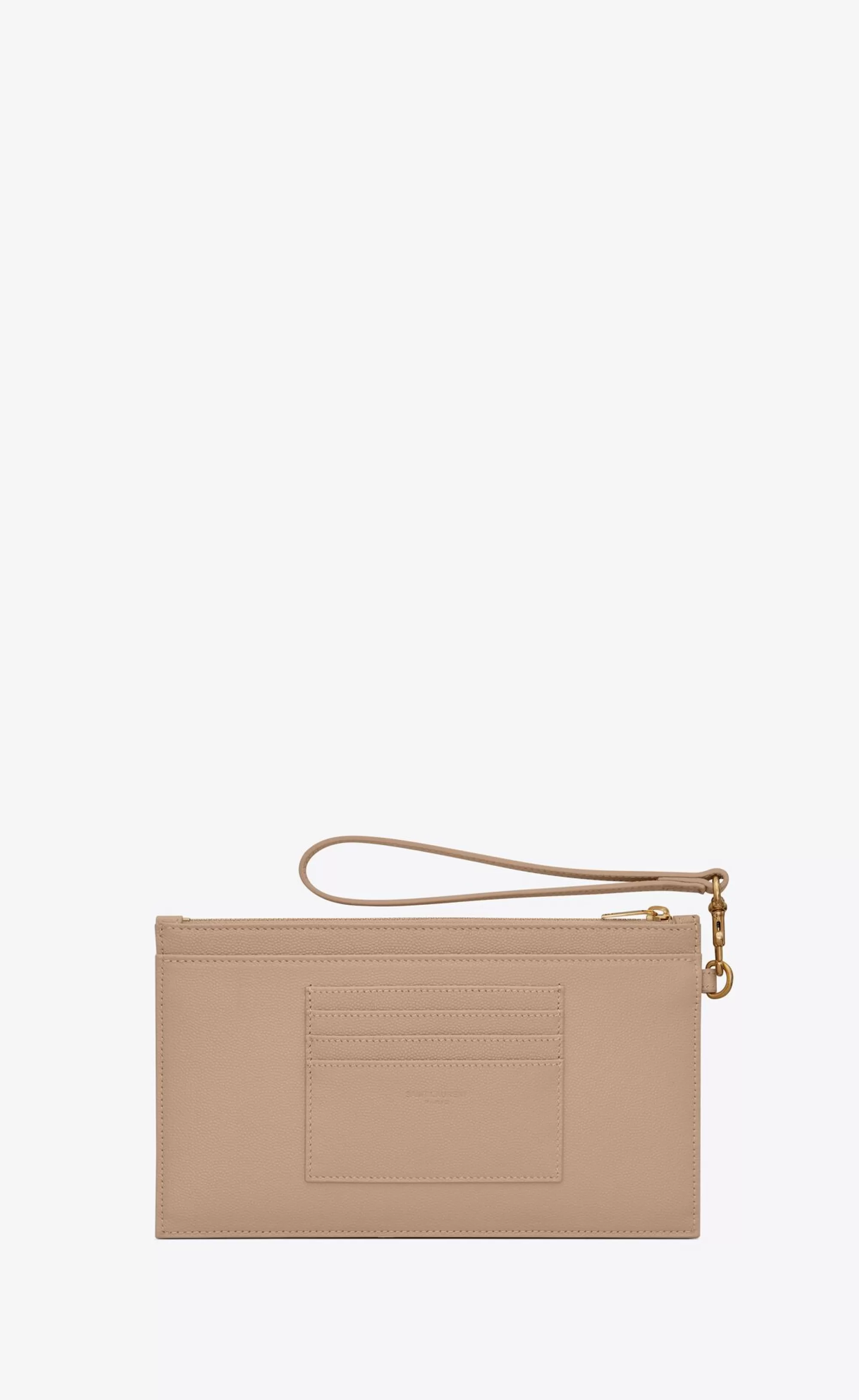 Women Saint Laurent pouches^CASSANDRE MATELASSÉ Large Zipped Pouch In Grain De Poudre Embossed Leather | | YSL.com
