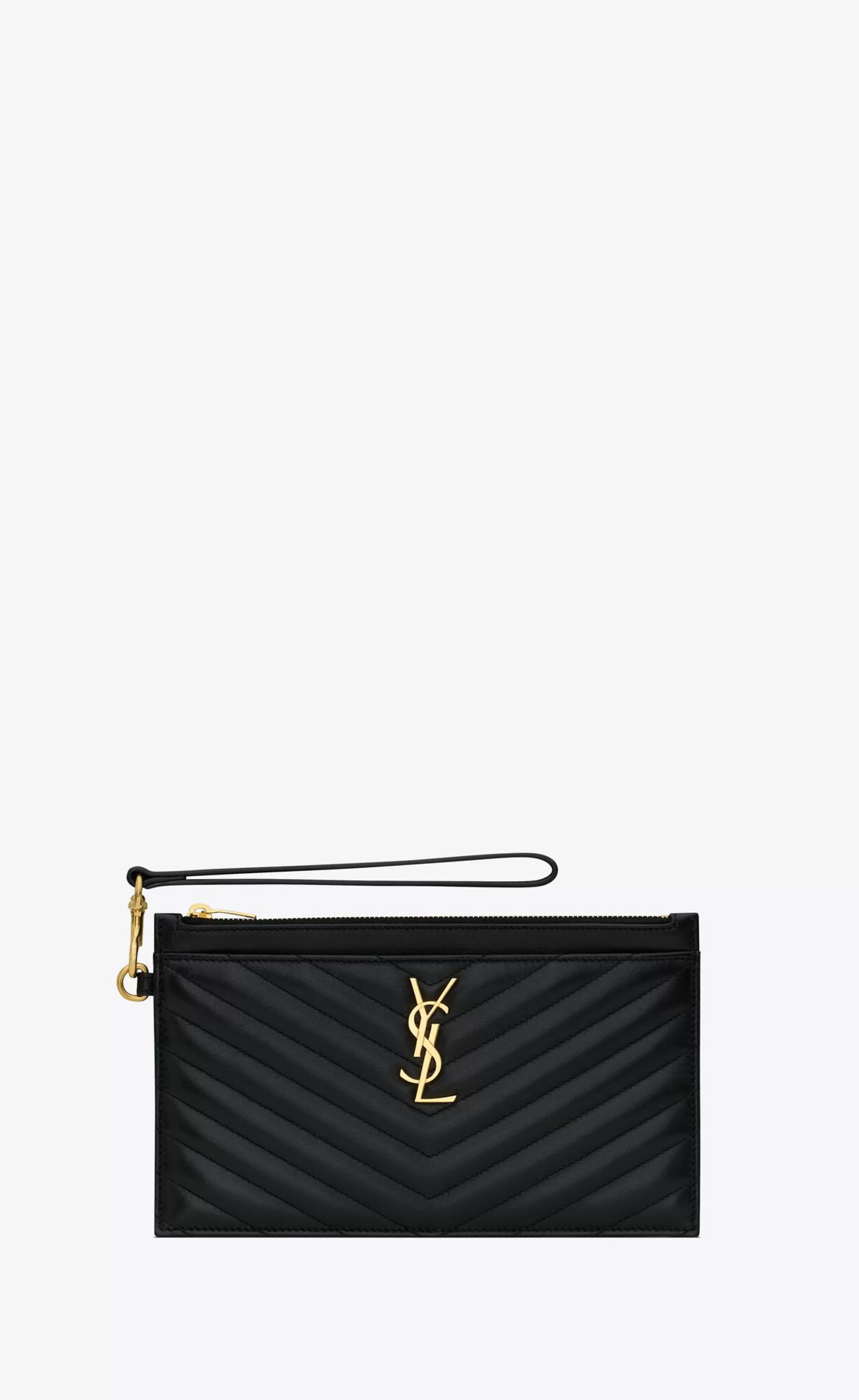 Women Saint Laurent pouches^CASSANDRE MATELASSÉ Large Zipped Pouch In Lambskin | | YSL.com